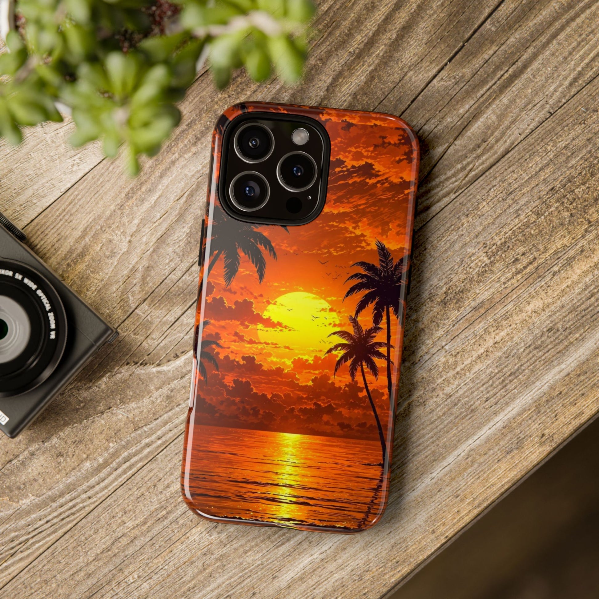 Beautiful Beach Sunset Tough Cases for iPhones, Samsung, and Pixel
