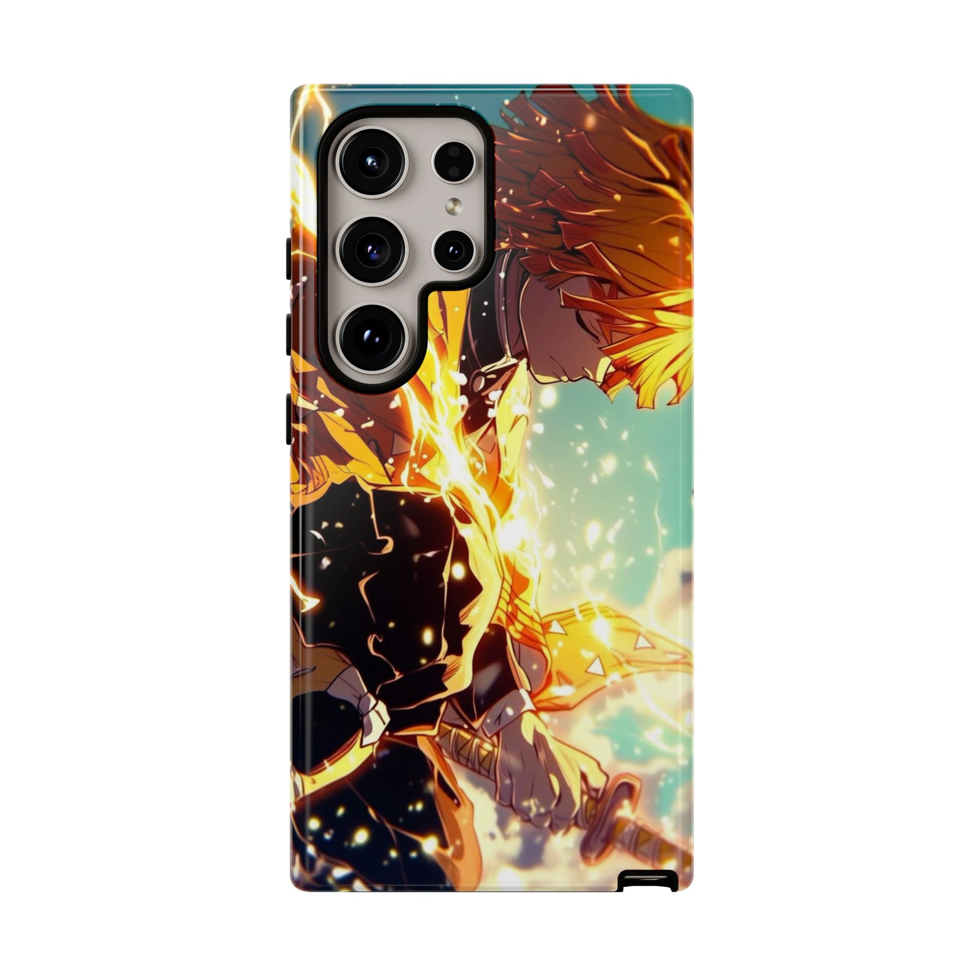 Demon Slayer Zenitsu Anime Theme Phone Case, Tough Cases for iPhones, Samsung, and Pixel
