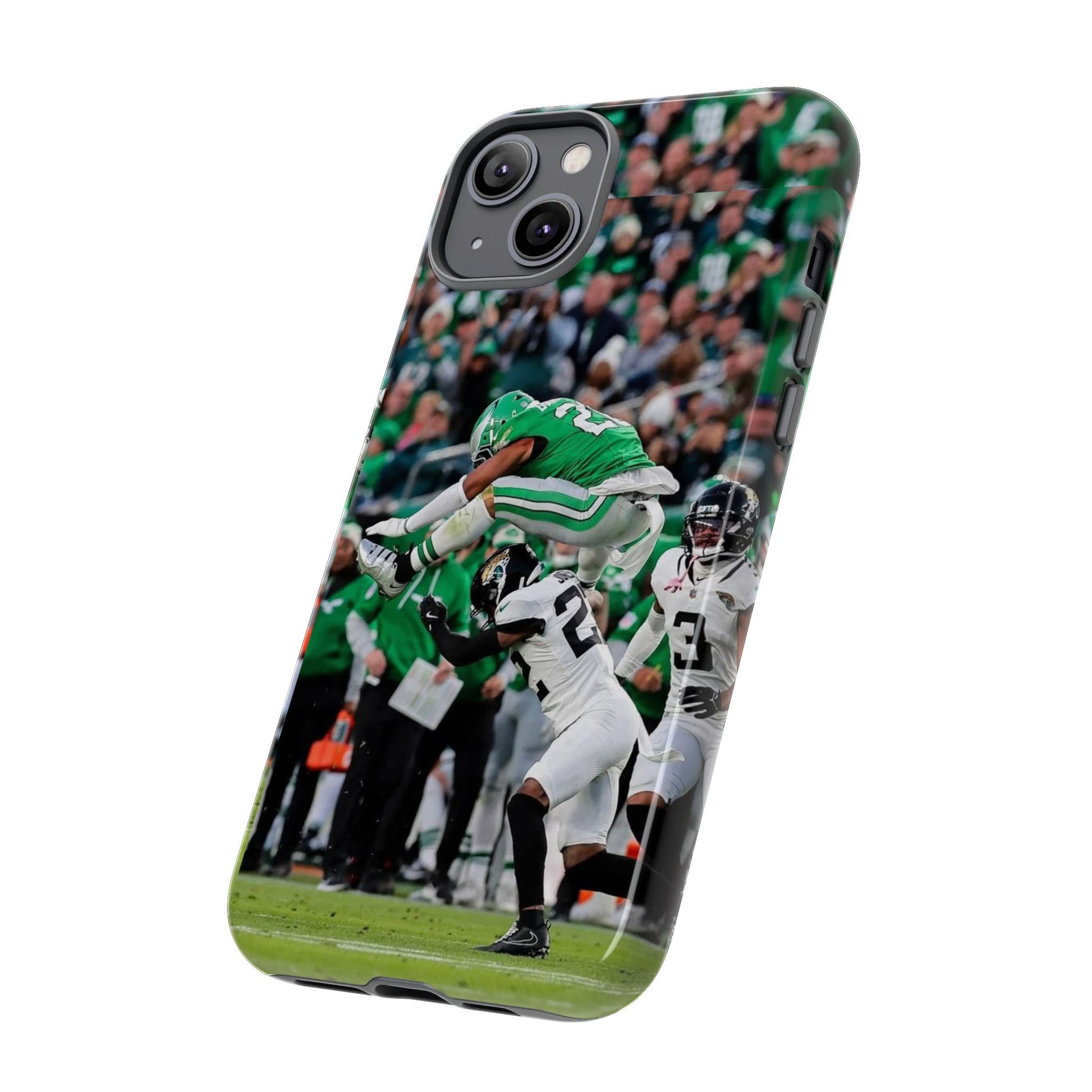 Saquon Barkley The Huddle Eagles Football Tough Cases for iPhones, Samsung, and Pixel