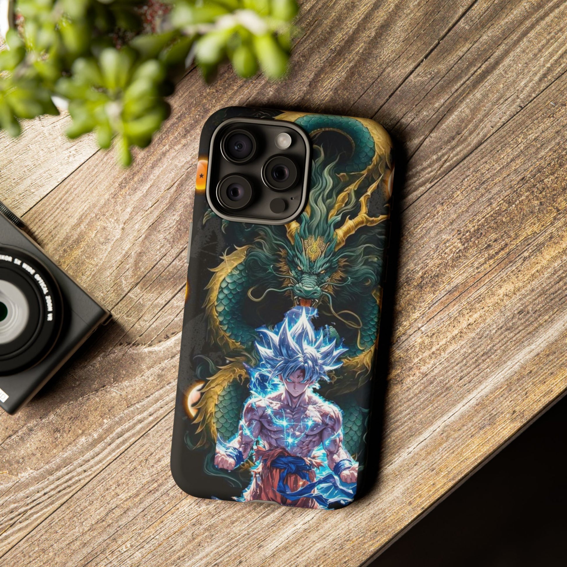 Anime Goku x Shenron Dragonball Z Tough Cases for iPhones, Samsung, and Pixel