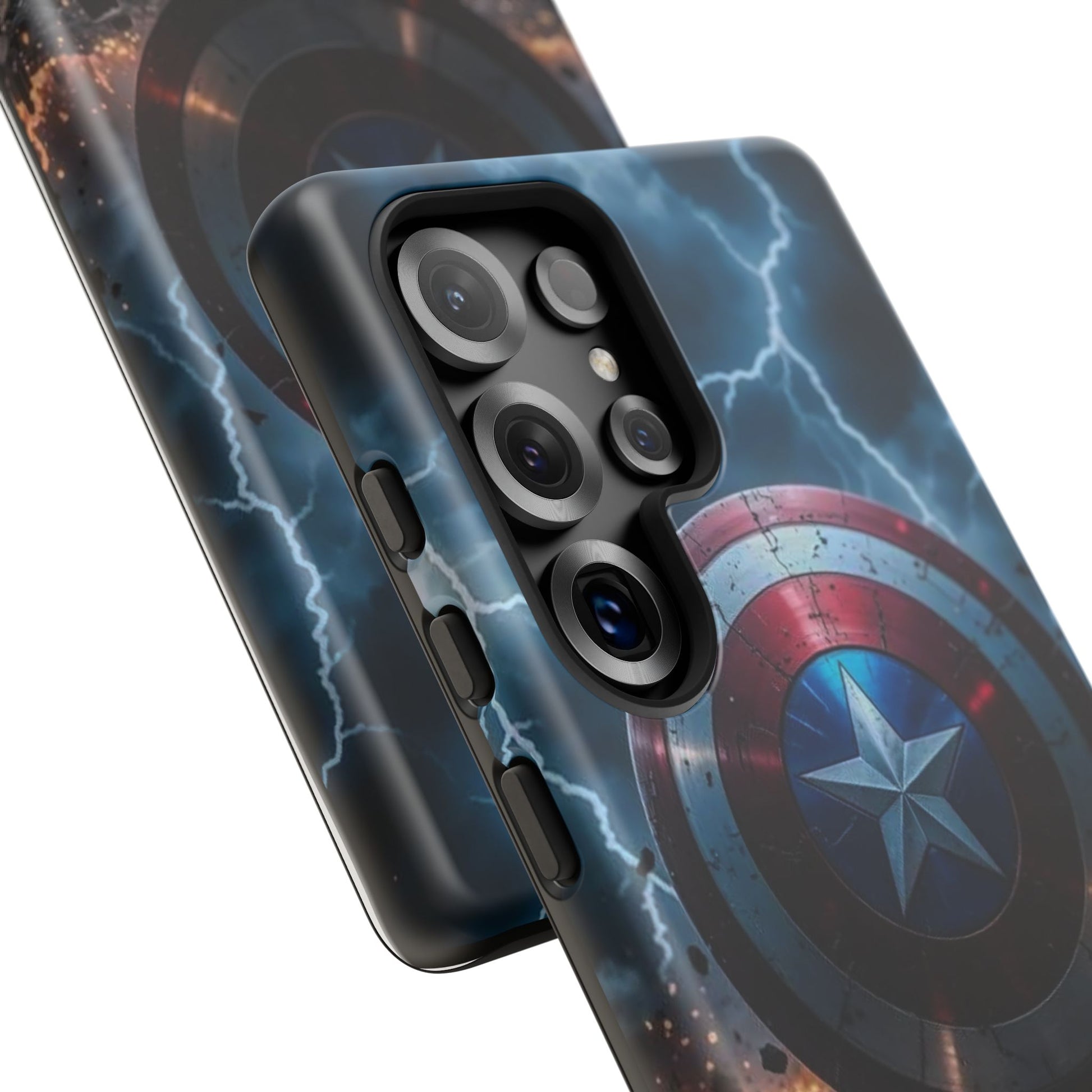 Captain America Shield Tough Cases for iPhones, Samsung, and Pixel