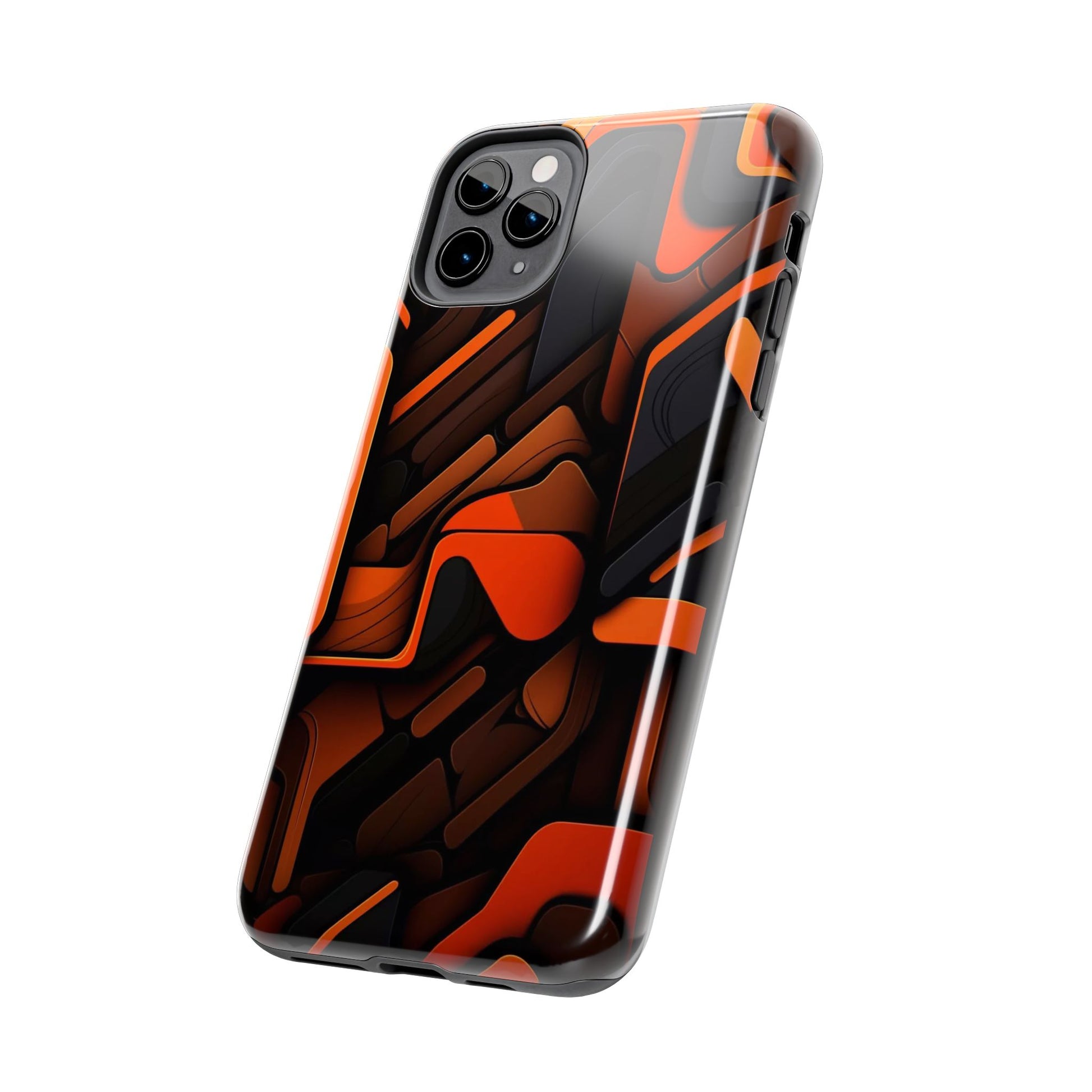 Orange Abstract Art Design Phone Case for Select iPhones & Samsung Galaxy Phones