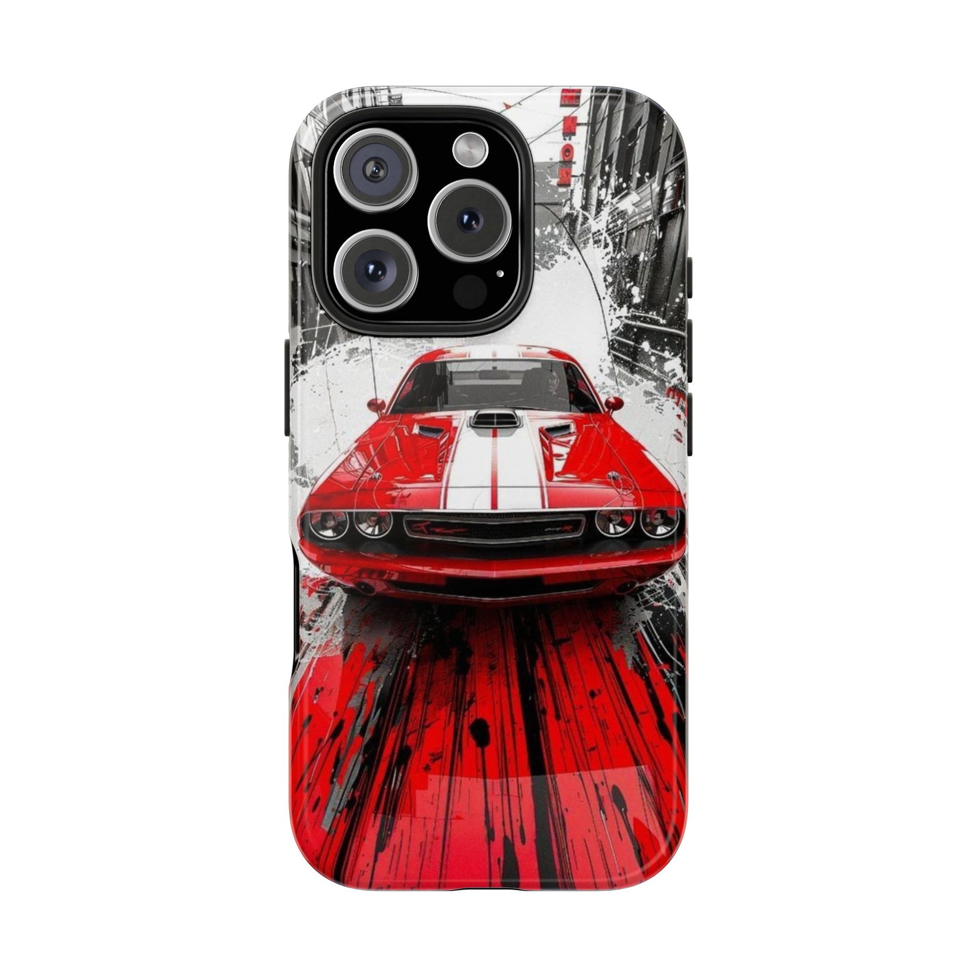 Red Muscle Car Hell Cat Phone Cases for Iphones & Samsung Phones