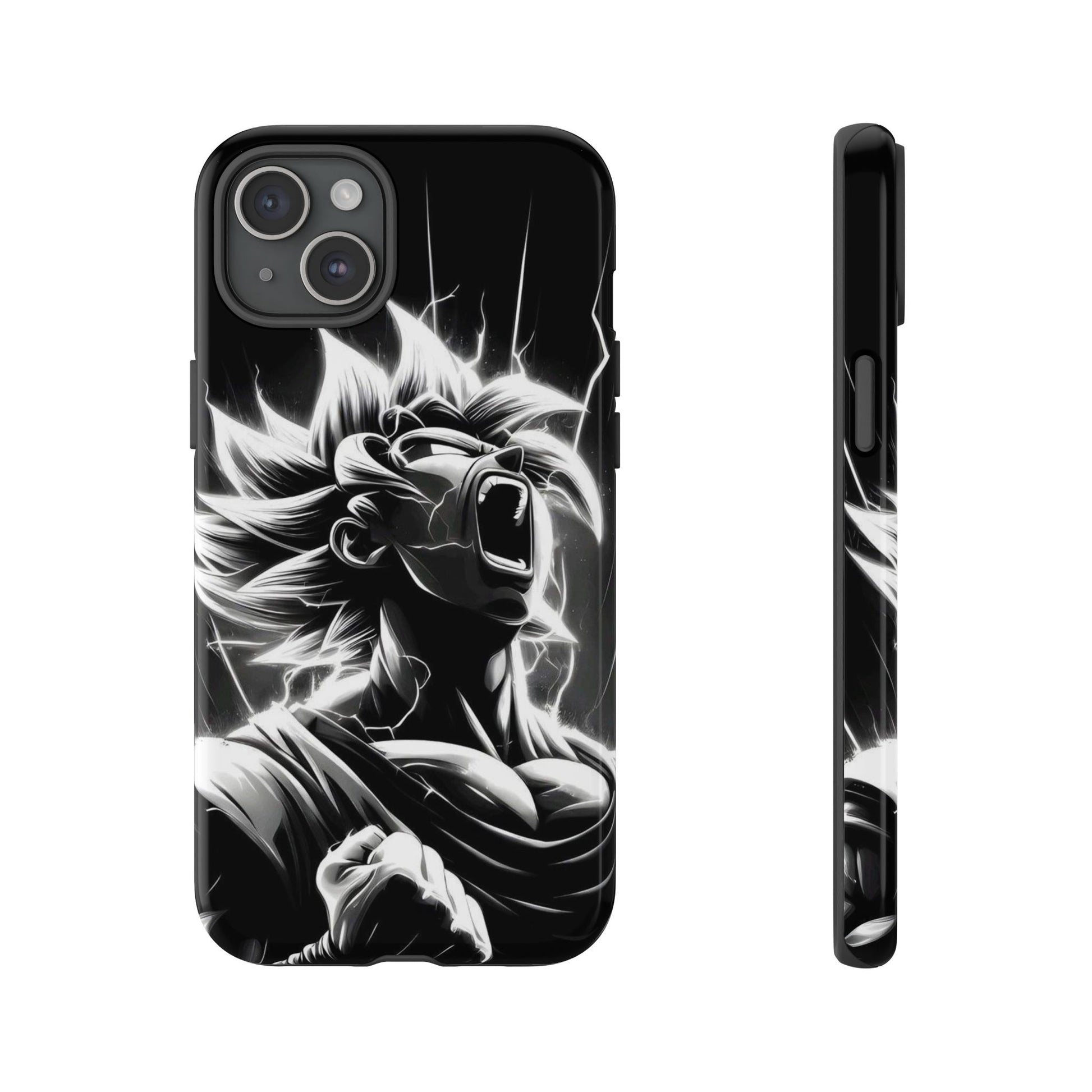 Anime Saiyan Rage Dragon ball Z Tough Cases for iPhones, Samsung, and Pixel