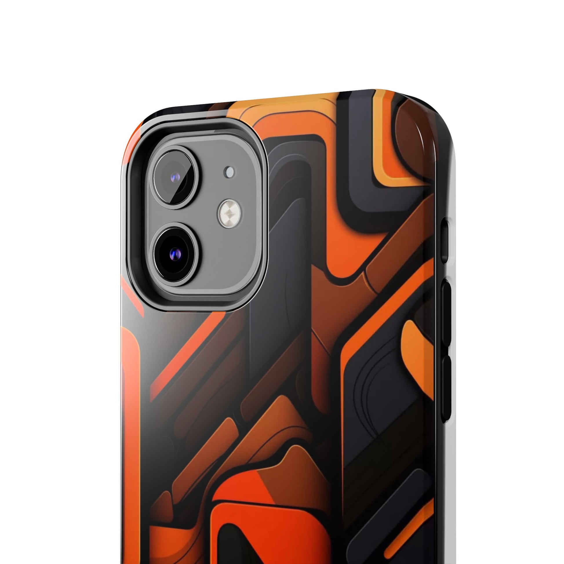Orange Abstract Art Design Phone Case for Select iPhones & Samsung Galaxy Phones