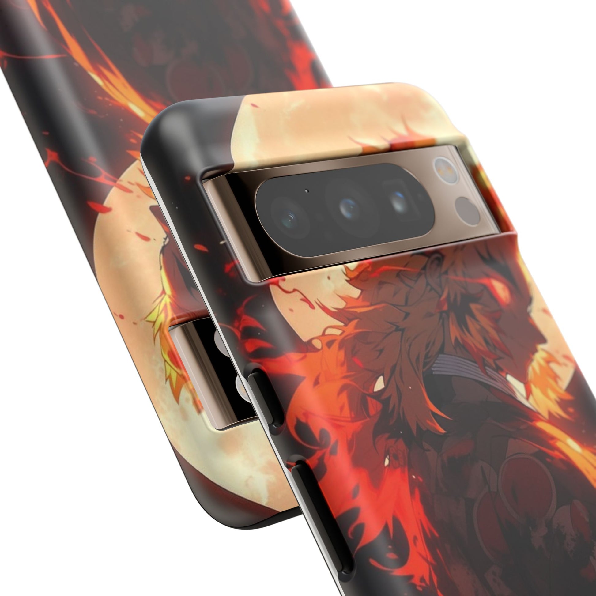 Demon Sl;ayer Rengoku Anime Phone Case, Tough Cases for iPhones, Samsung, and Pixel