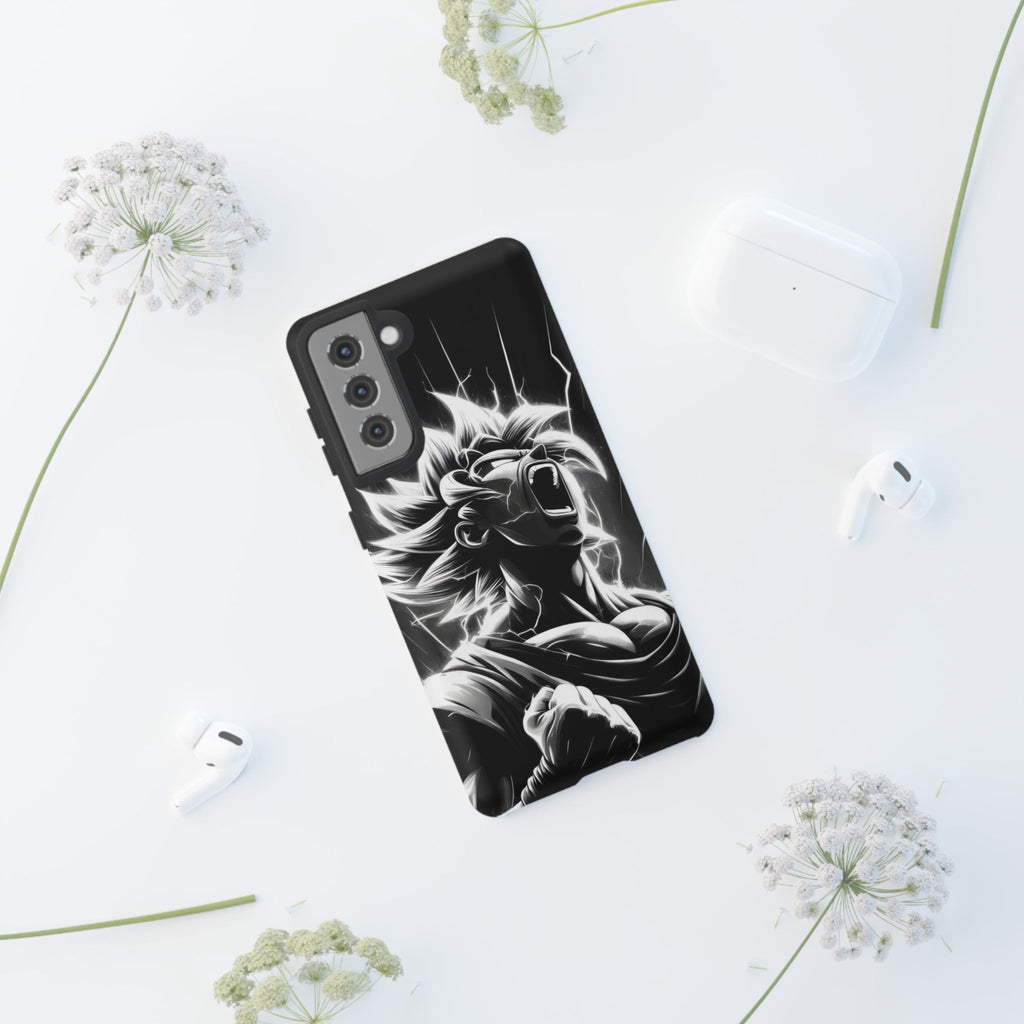 Anime Saiyan Rage Dragon ball Z Tough Cases for iPhones, Samsung, and Pixel