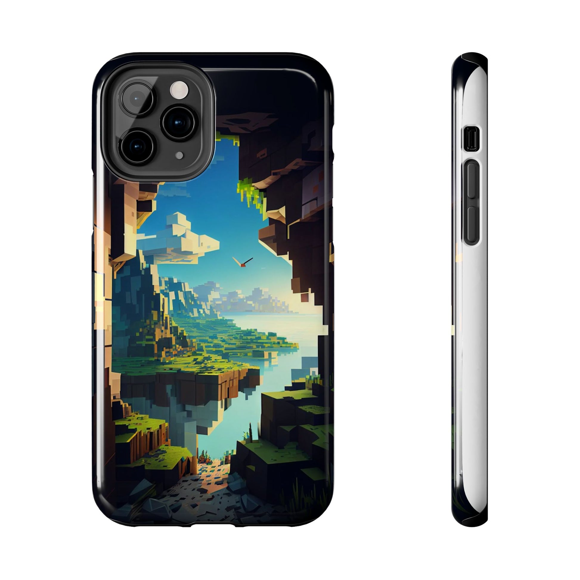 World of Minecraft Tough Phone Cases for Iphones & Samsung Phones Durable