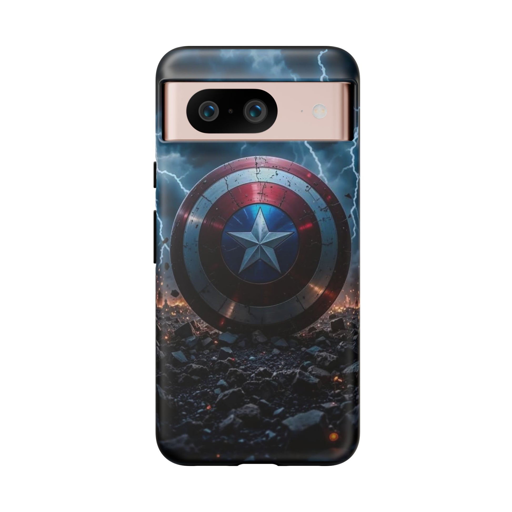 Captain America Shield Tough Cases for iPhones, Samsung, and Pixel