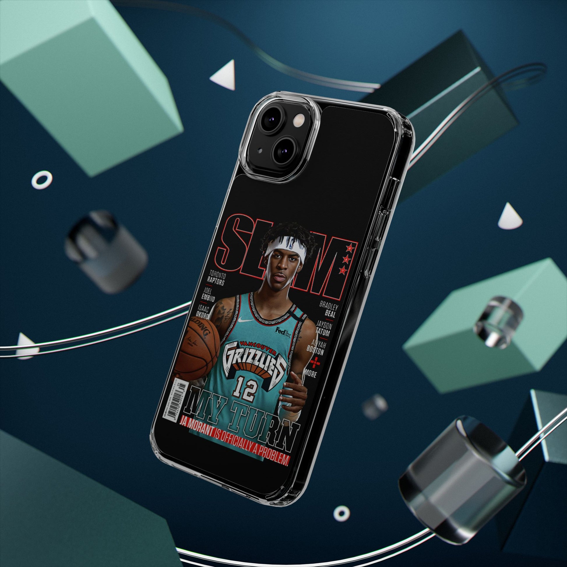 Ja Morant SLAM themed Basketball Inspired design Clear Phone Cases
