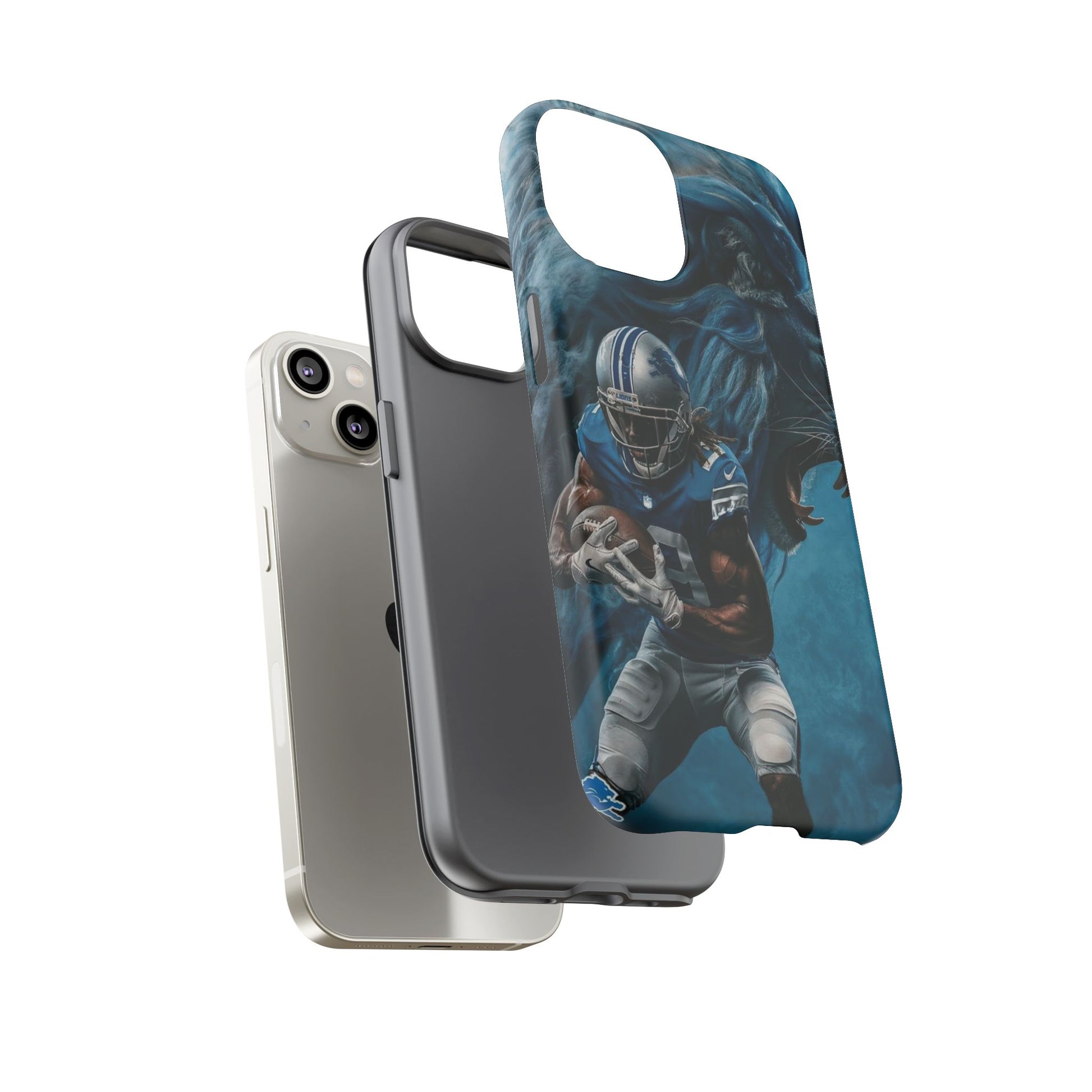 Detroit Lions Player Football Phone Case, Tough Cases for iPhones, Samsung, and Pixel