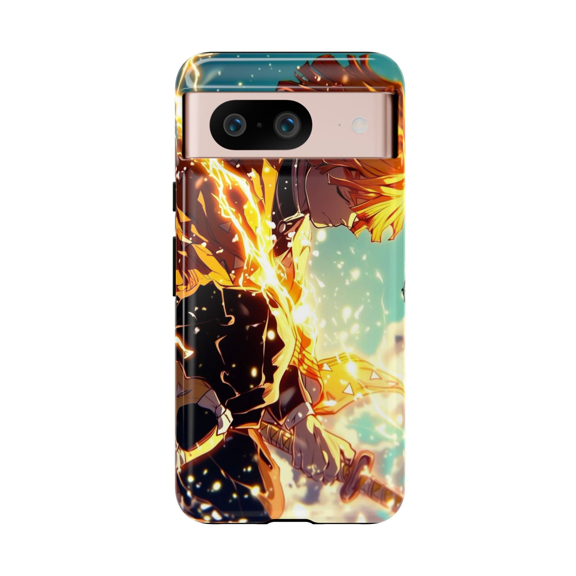 Demon Slayer Zenitsu Anime Theme Phone Case, Tough Cases for iPhones, Samsung, and Pixel