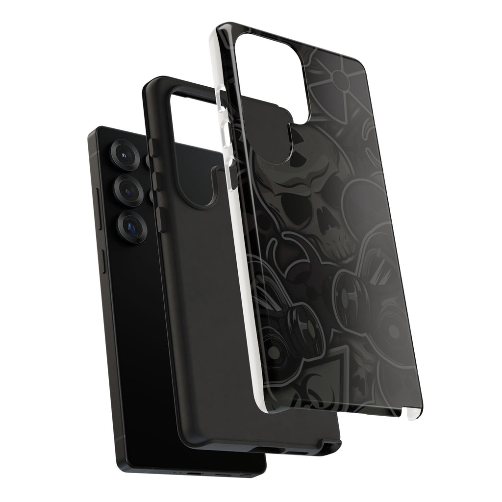Tough Cases Phone Case, Edgy Skull Design Phone Cover, Gothic Cell Phone Shell