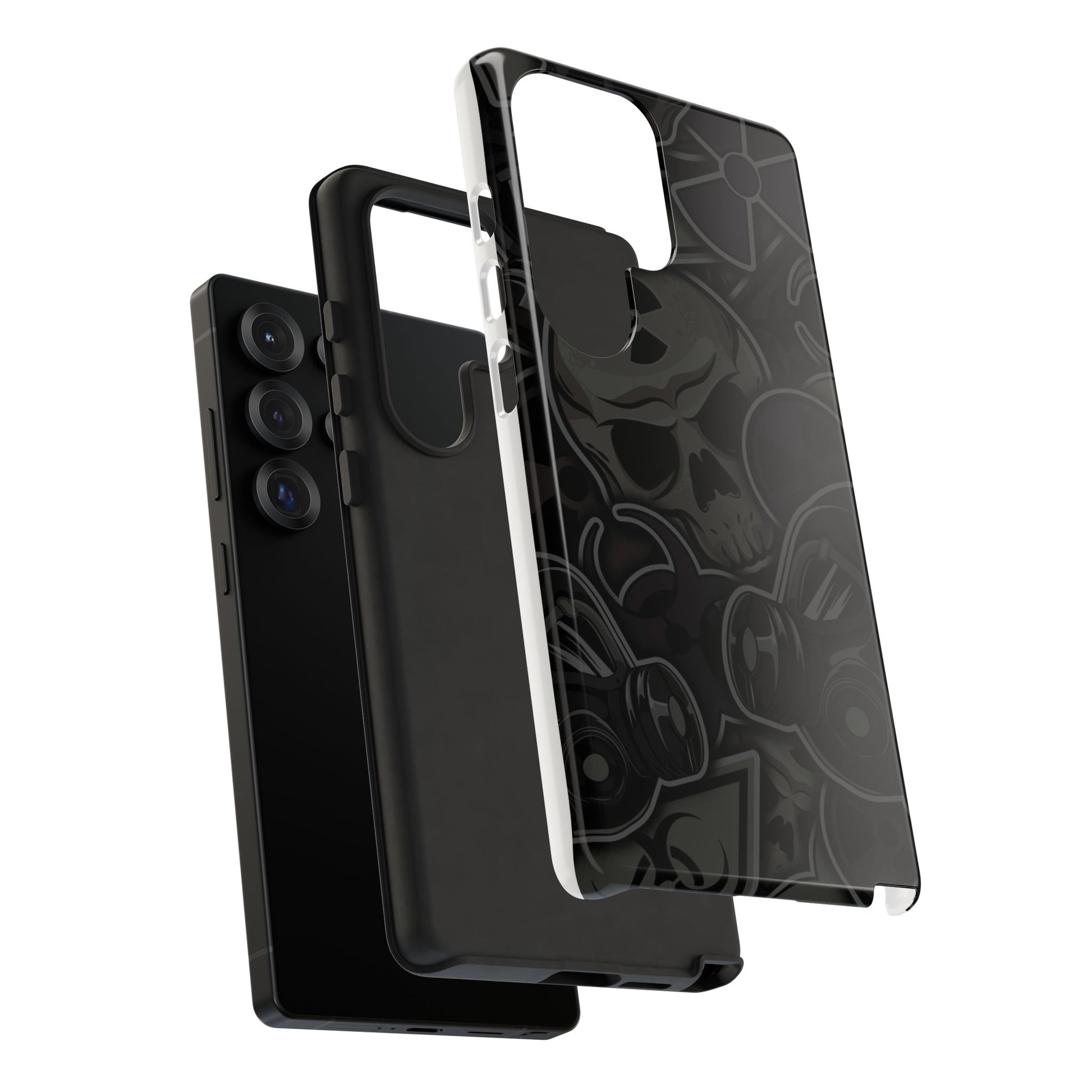 Tough Cases Phone Case, Edgy Skull Design Phone Cover, Gothic Cell Phone Shell