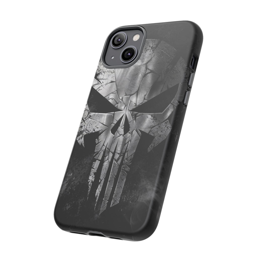 The Punisher Logo Art Tough Cases for iPhones, Samsung, and Pixel