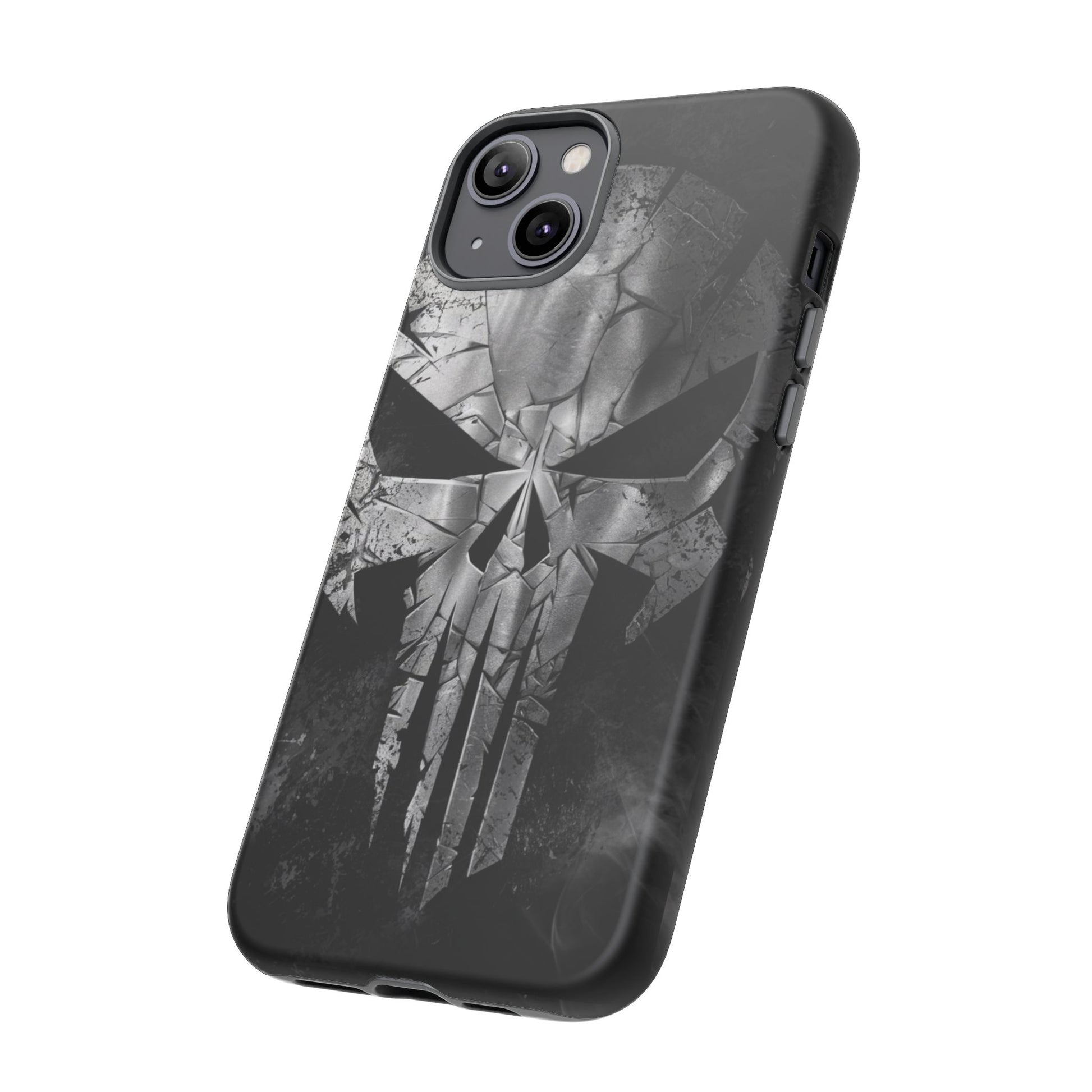 The Punisher Logo Art Tough Cases for iPhones, Samsung, and Pixel