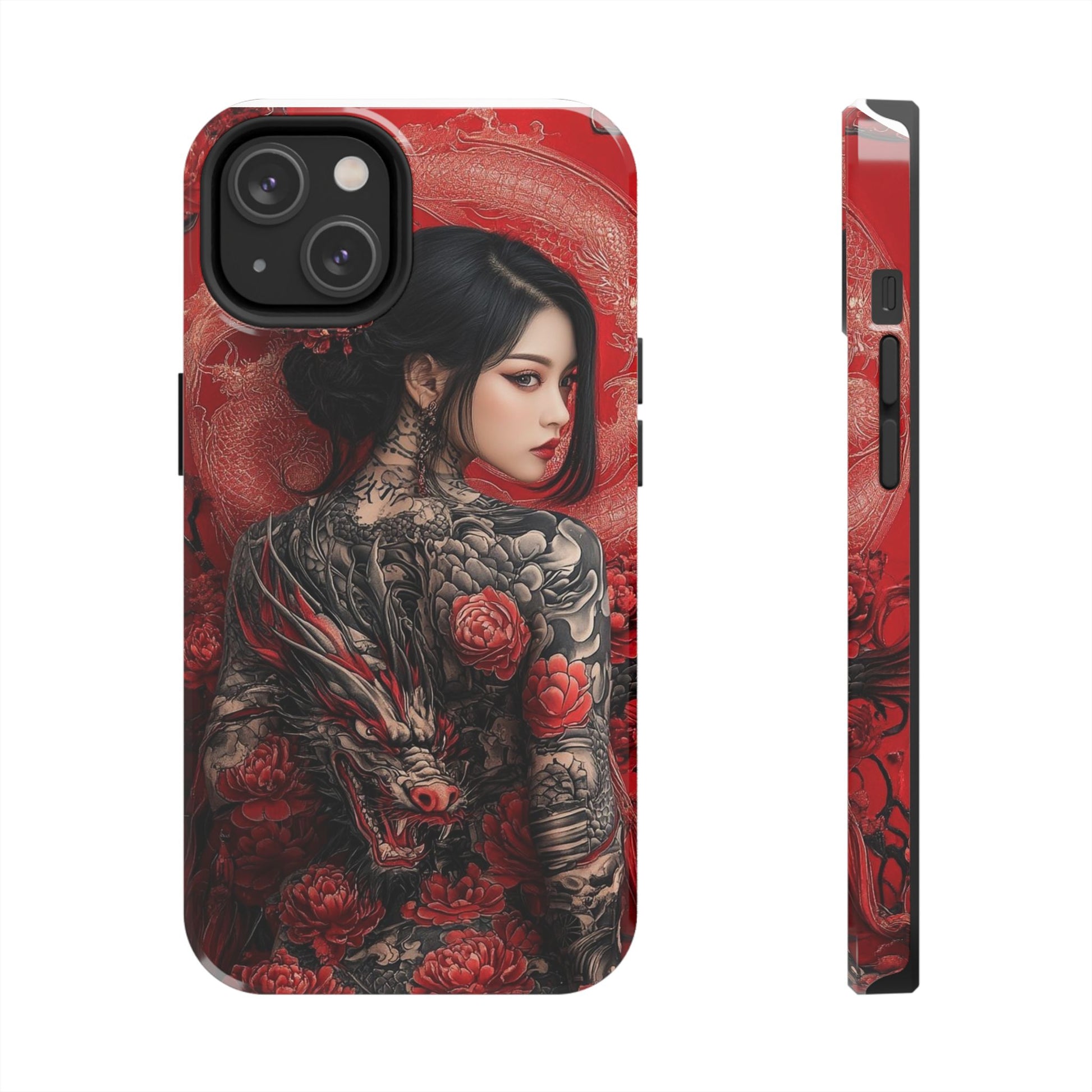 Japanese Geisha Tattooed Girl Phone Cases for Iphones & Samsung Durable