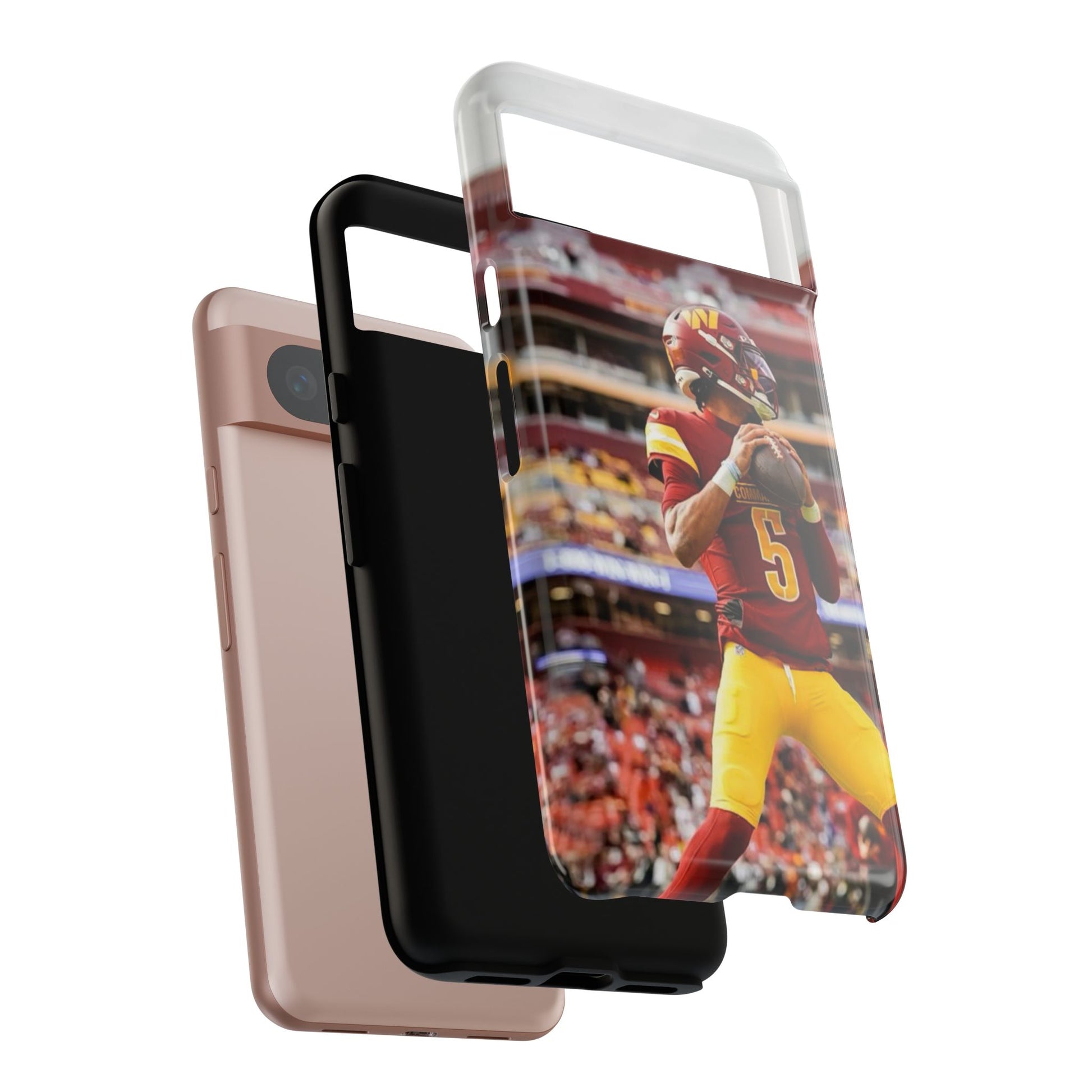 Jayden Daniels Washington Football Tough Cases for iPhones, Samsung, and Pixel