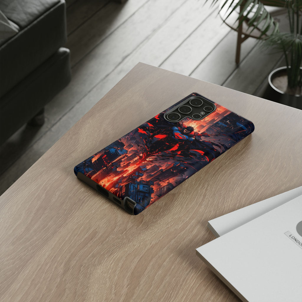Anime Superman Tough Cases for iPhones, Samsung, and Pixel