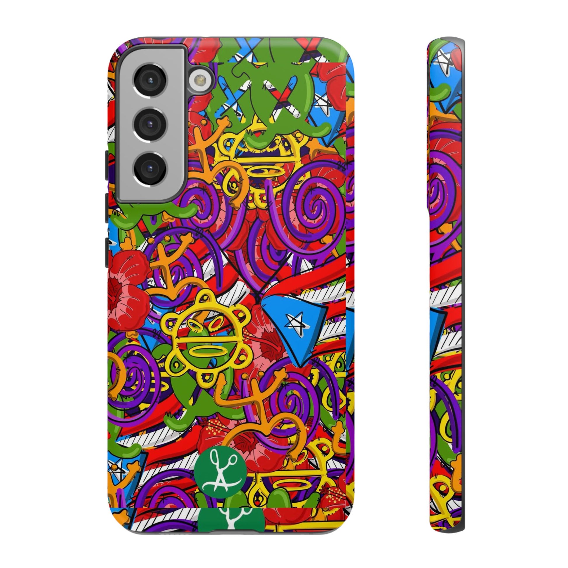 Puerto Rico Taino Tribal Art Tough Cases for iPhones, Samsung, and Pixel