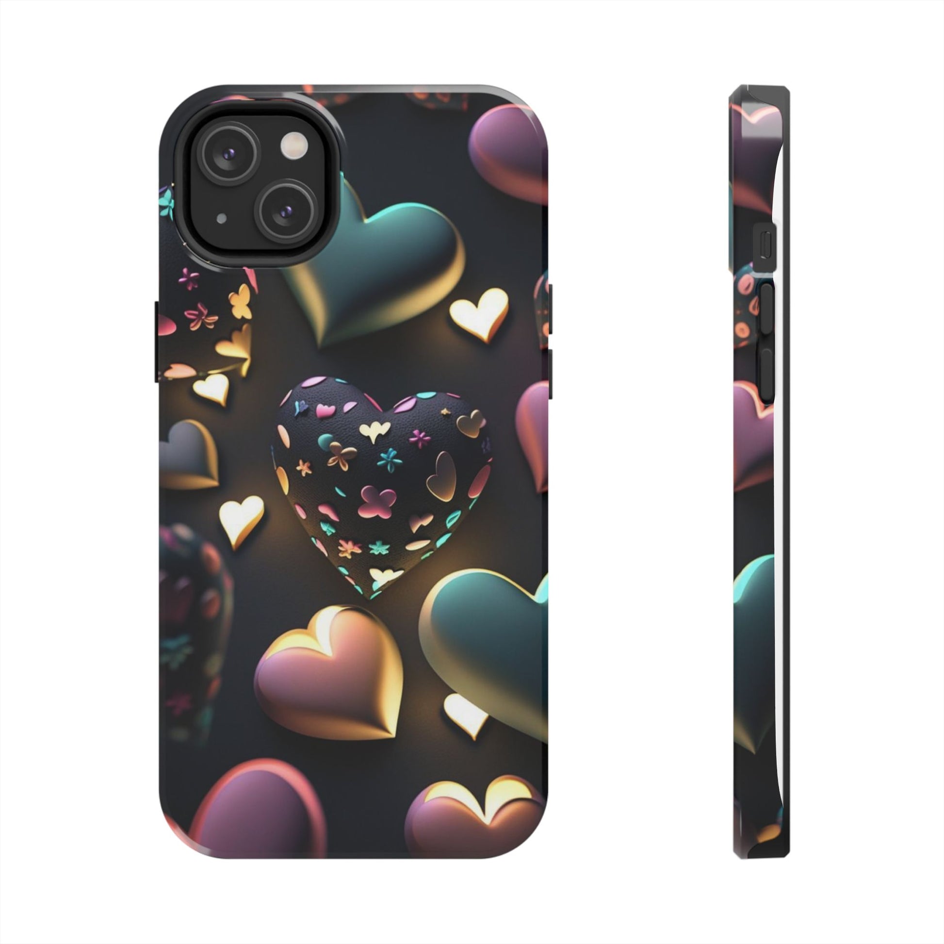 Floating Hearts Themed Tough Phone Cases for Iphones & Samsung Phones
