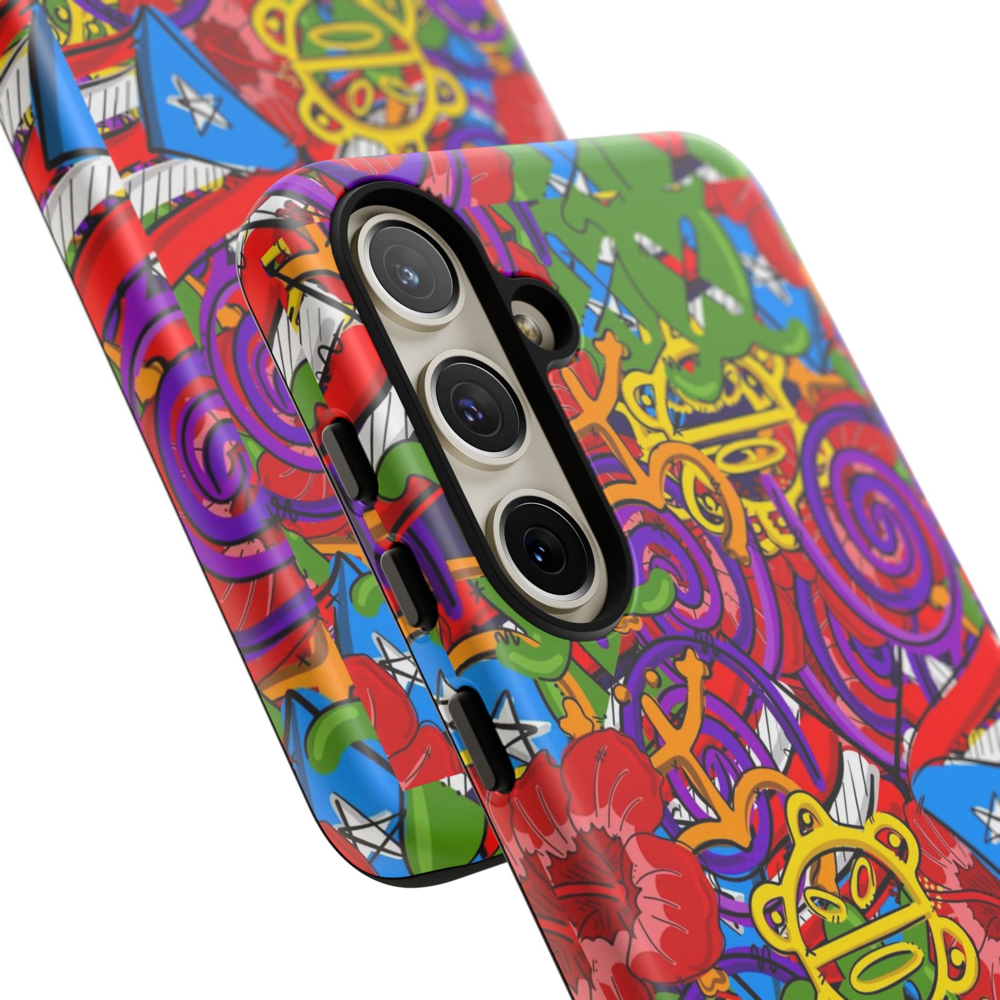 Puerto Rico Taino Tribal Art Tough Cases for iPhones, Samsung, and Pixel