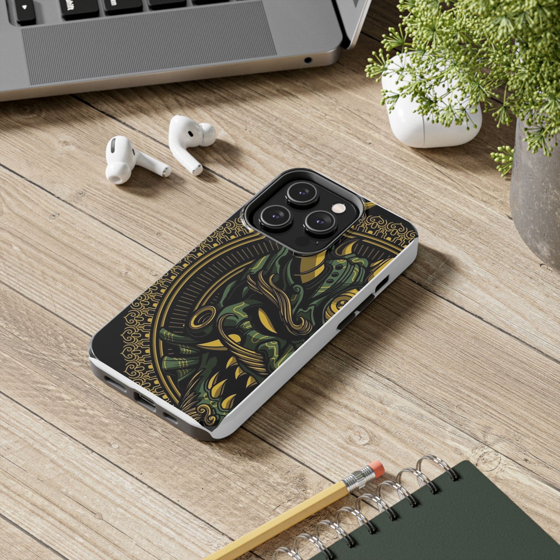 Kabuki Mask Theme Phone Cases for Iphones & Samsung Durable