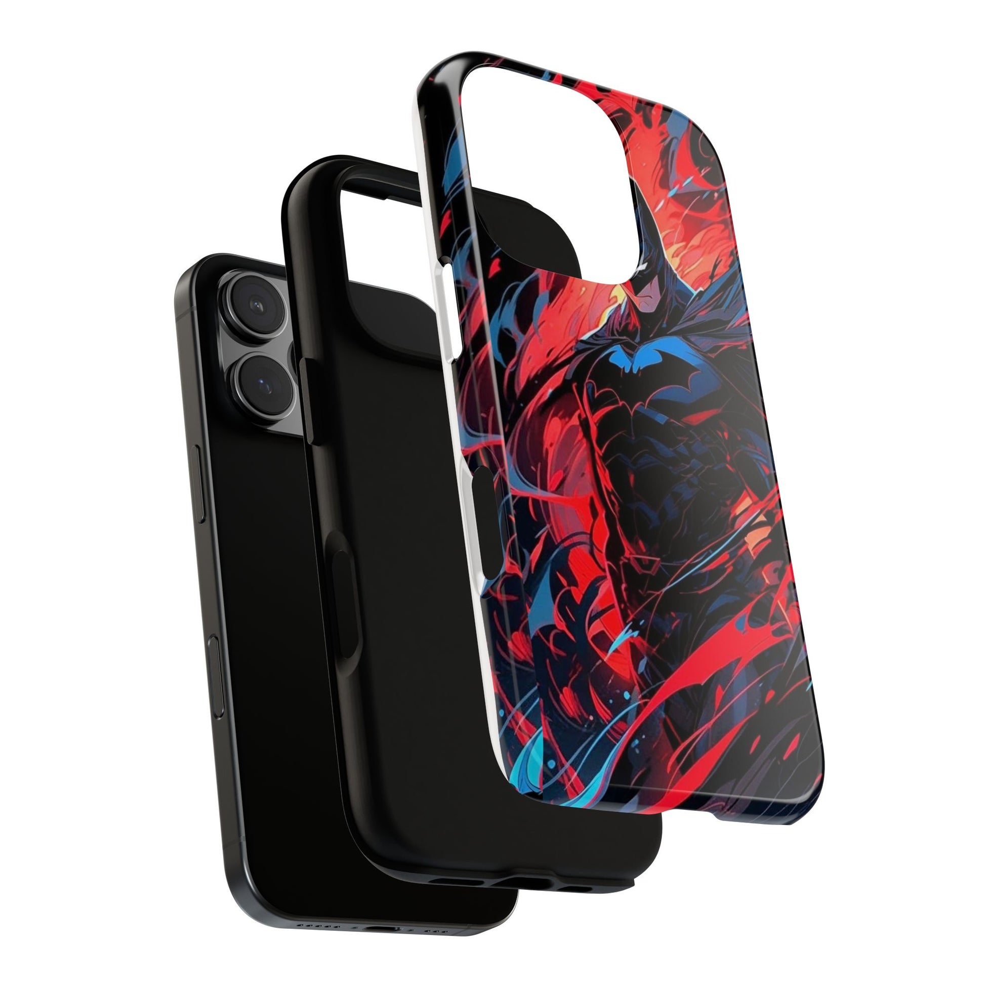The Dark Knight Batman Art Tough Cases for iPhones, Samsung, and Pixel