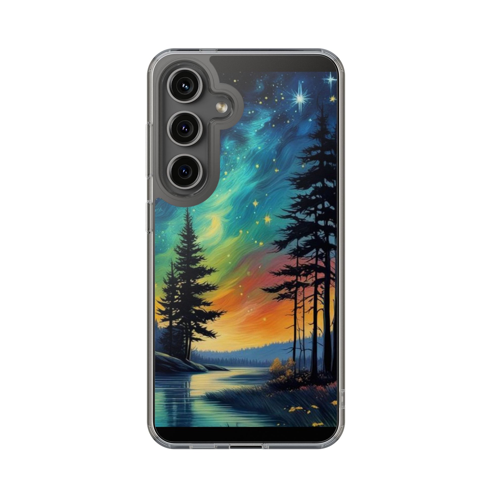 Starry Night Style Forest Art Iphone, Samsung case
