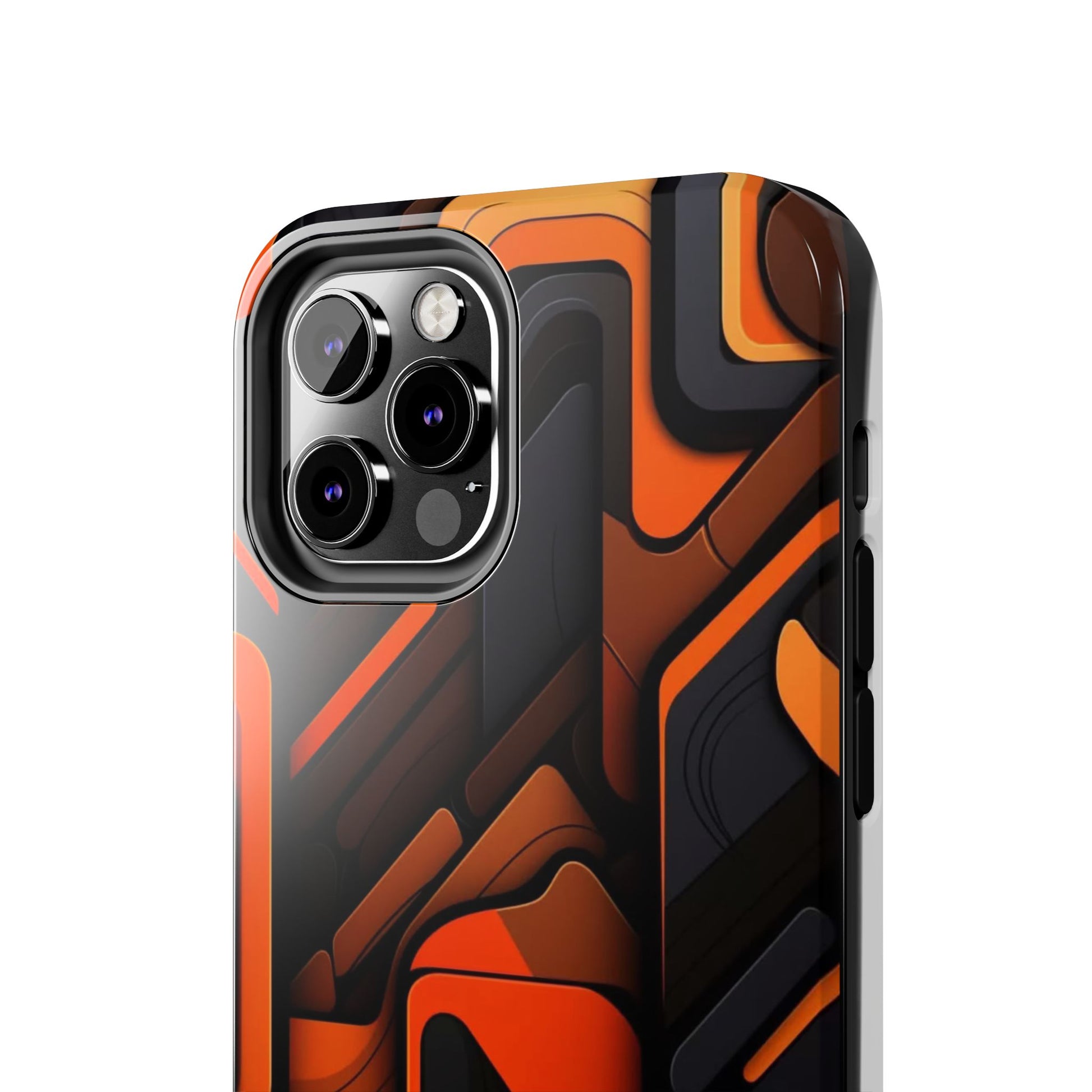 Orange Abstract Art Design Phone Case for Select iPhones & Samsung Galaxy Phones