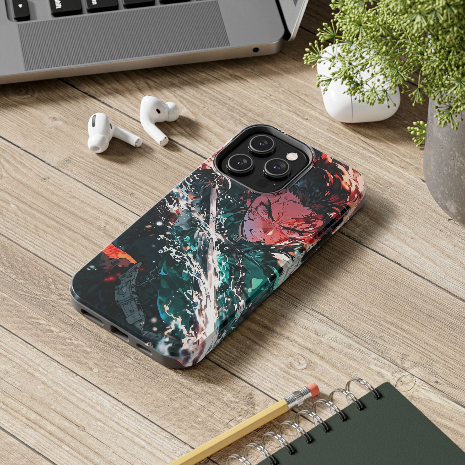 Demon Slayer Tanjiro Art Phone Case for iPhone & Samsung Galaxy Phones