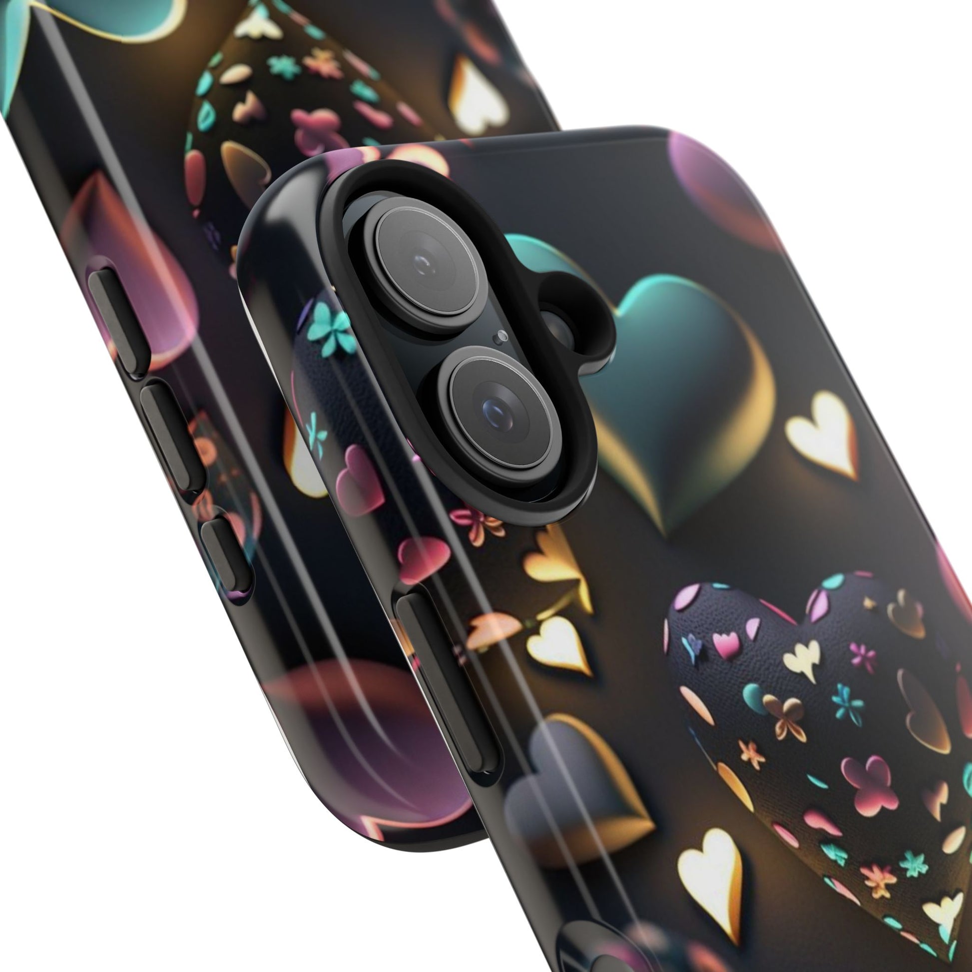 Floating Hearts Themed Tough Phone Cases for Iphones & Samsung Phones