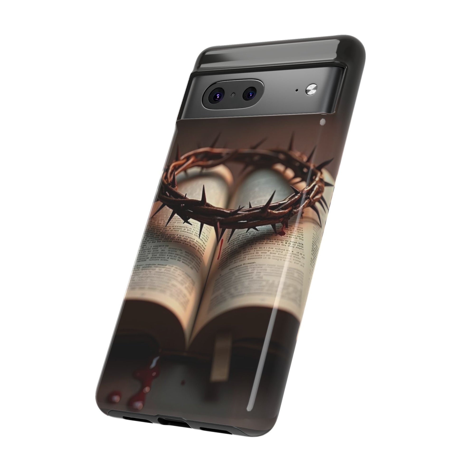 Crown of Thorns and Bible Christian Tough Cases for iPhones, Samsung, and Pixel