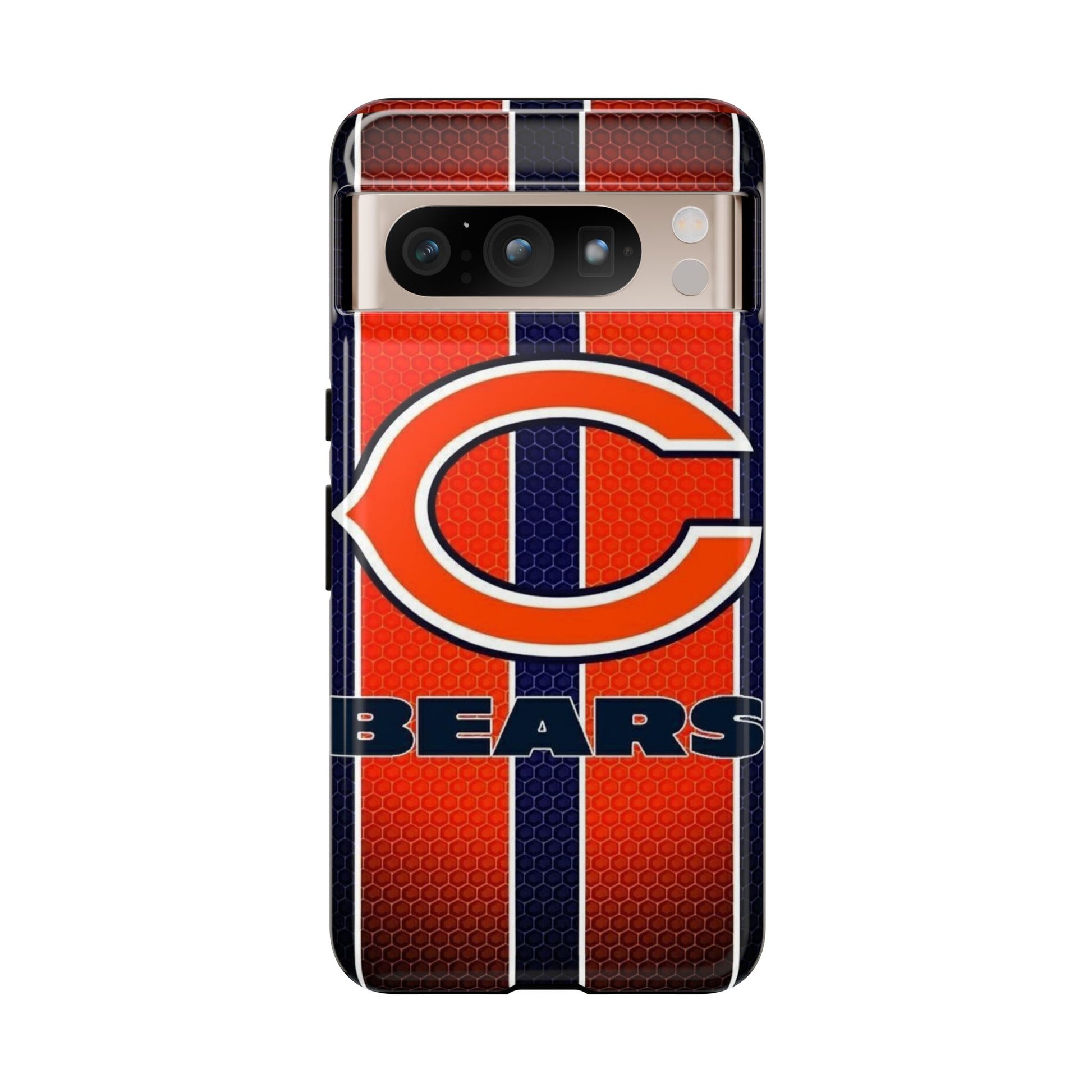 Chicago Bears Stripes Football Phone Case, Tough Cases for iPhones, Samsung, and Pixel