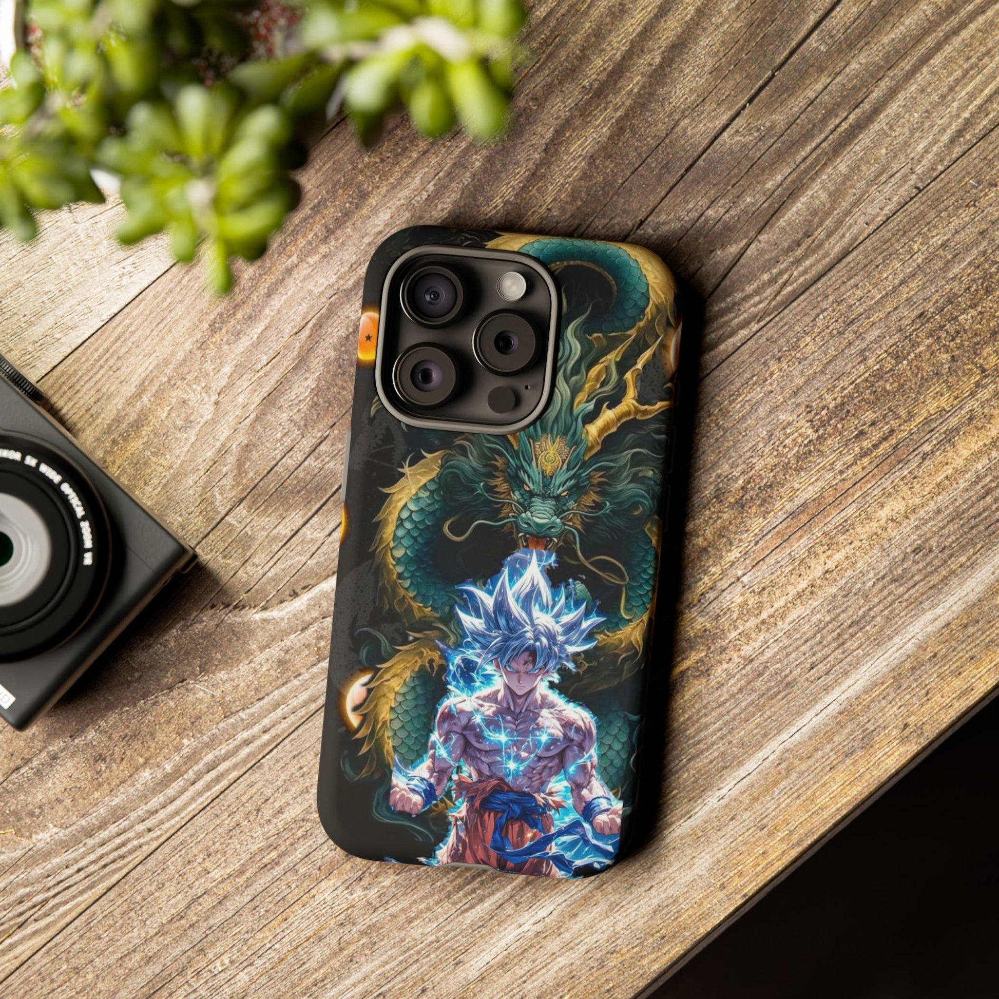Anime Goku x Shenron Dragonball Z Tough Cases for iPhones, Samsung, and Pixel