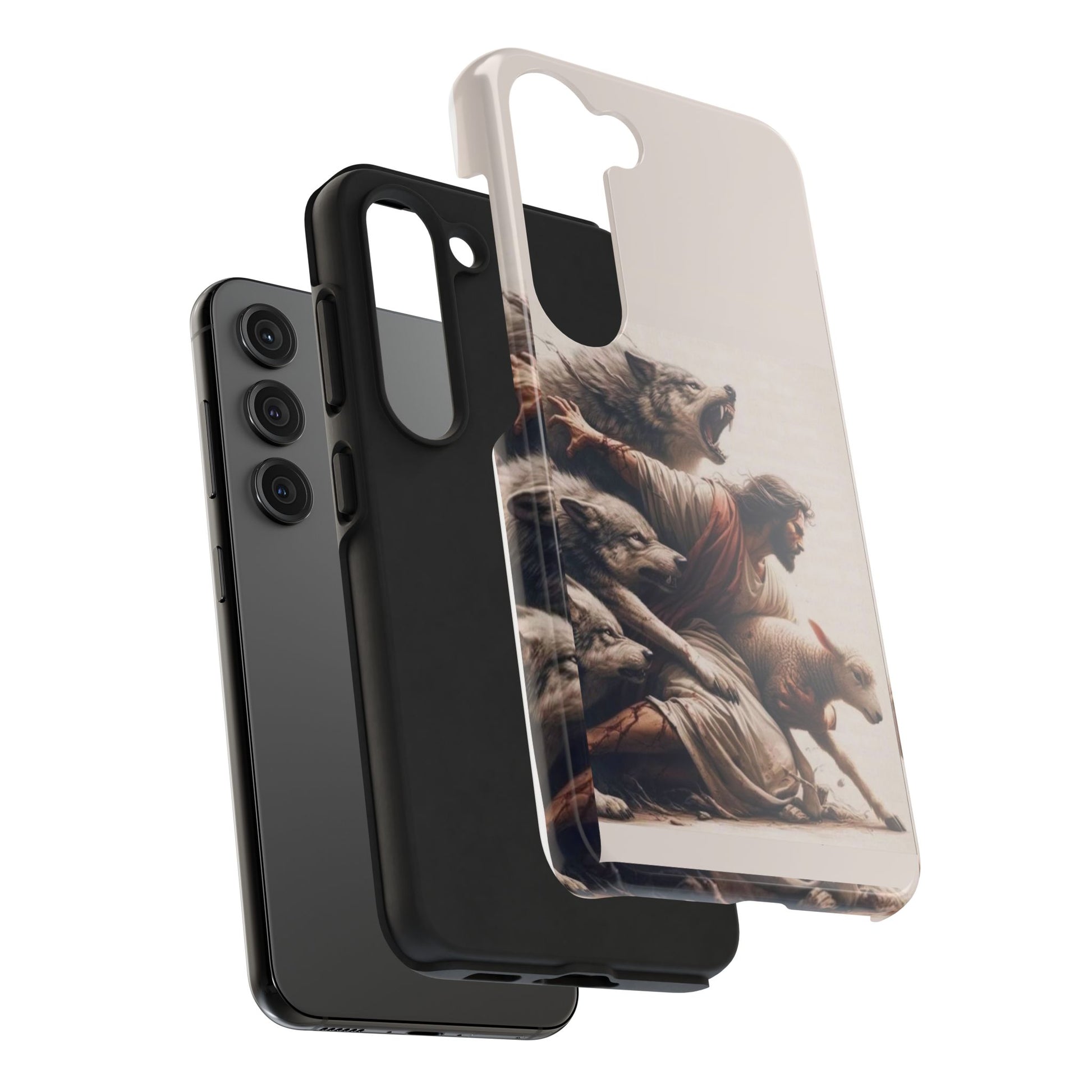 Jesus x Wolves Christian Themed Tough Phone Cases for Iphones & Samsung Phones