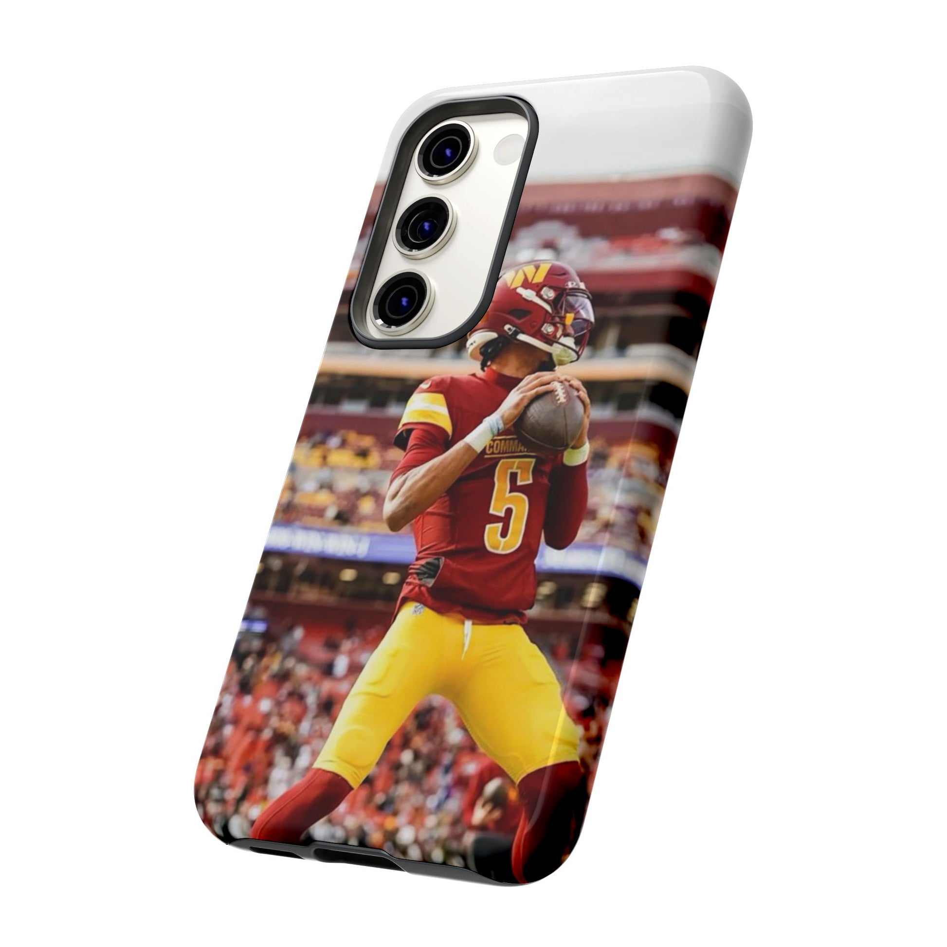 Jayden Daniels Washington Football Tough Cases for iPhones, Samsung, and Pixel