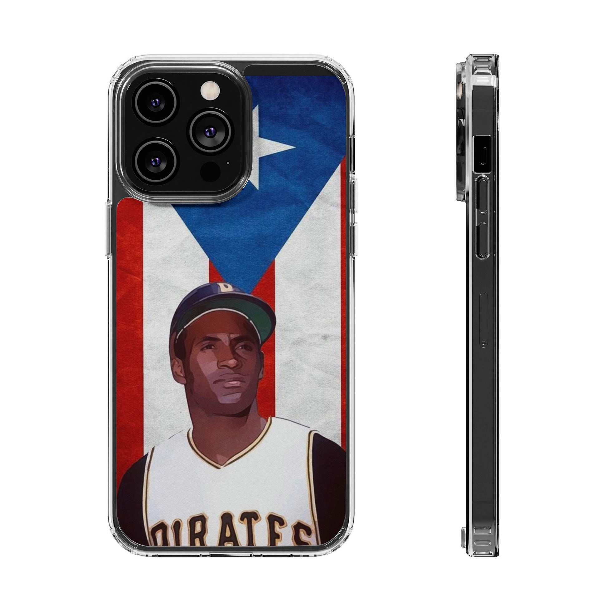 Puerto Rican Baseball Legend Clemente inspired Protective Iphone, Samsung case