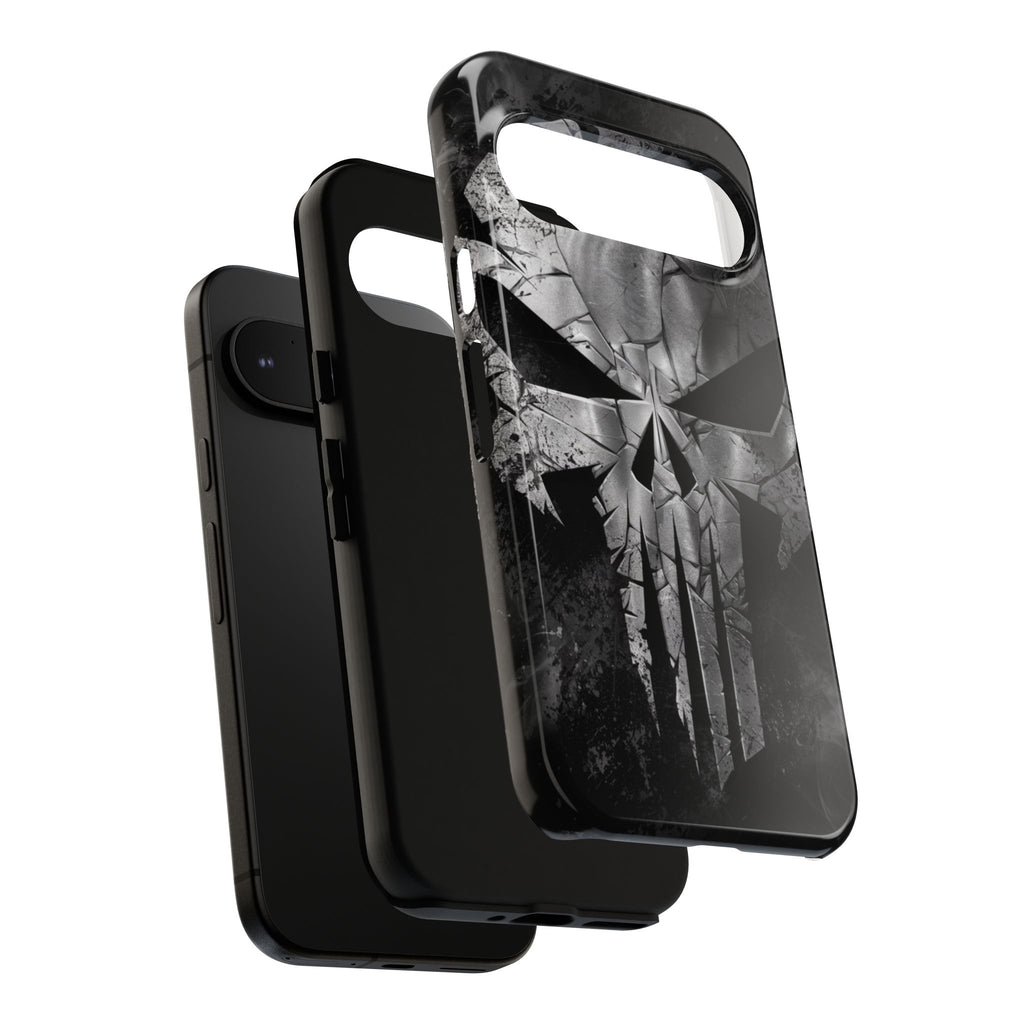 The Punisher Logo Art Tough Cases for iPhones, Samsung, and Pixel