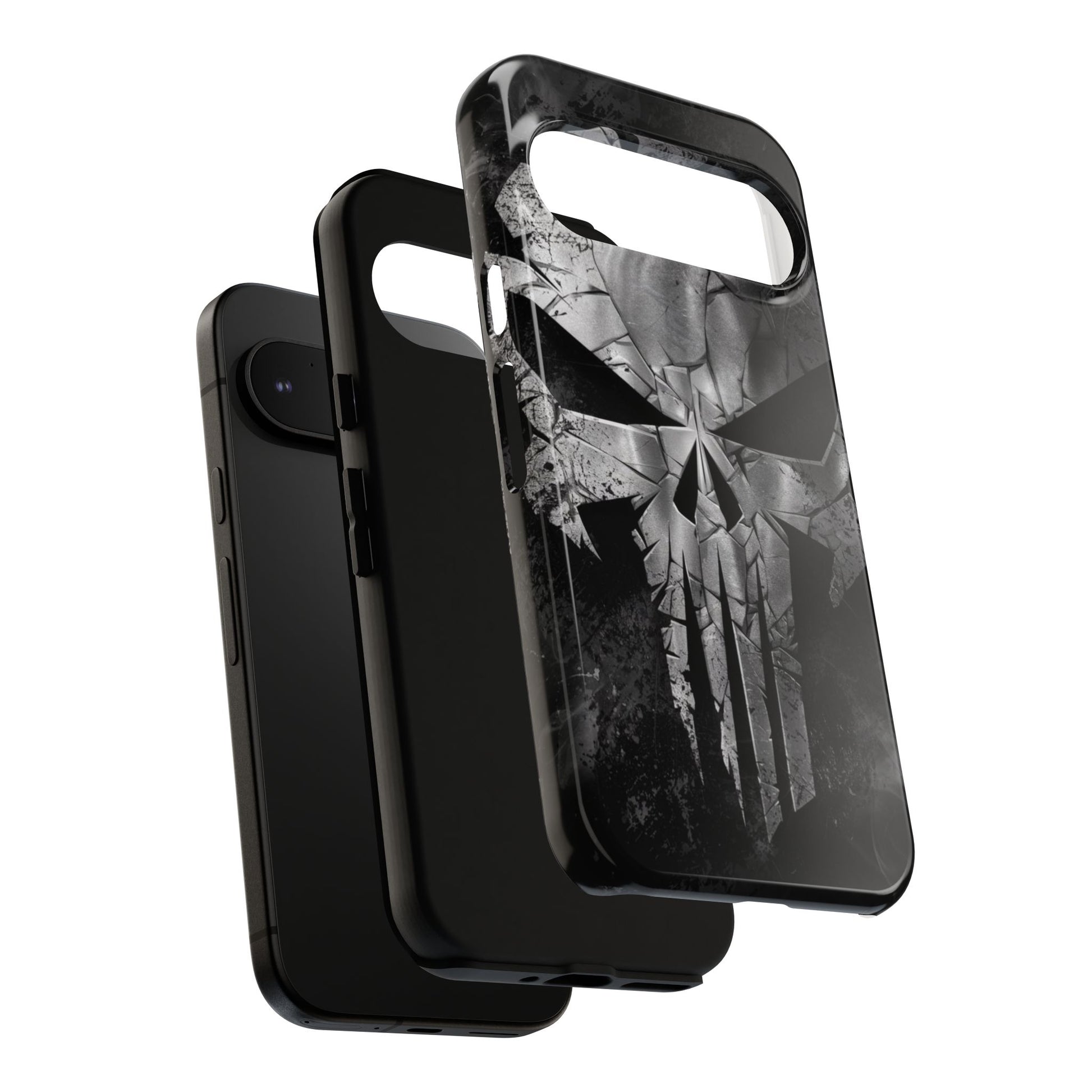 The Punisher Logo Art Tough Cases for iPhones, Samsung, and Pixel
