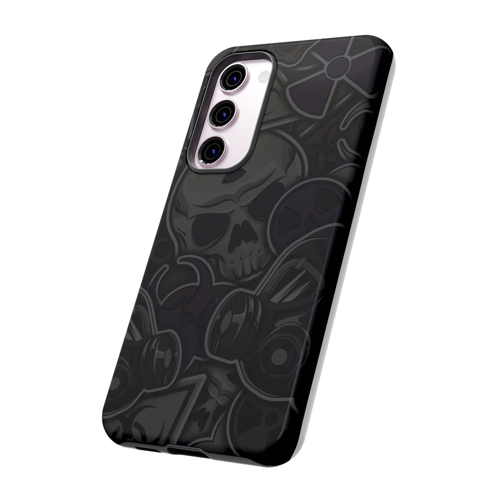 Tough Cases Phone Case, Edgy Skull Design Phone Cover, Gothic Cell Phone Shell