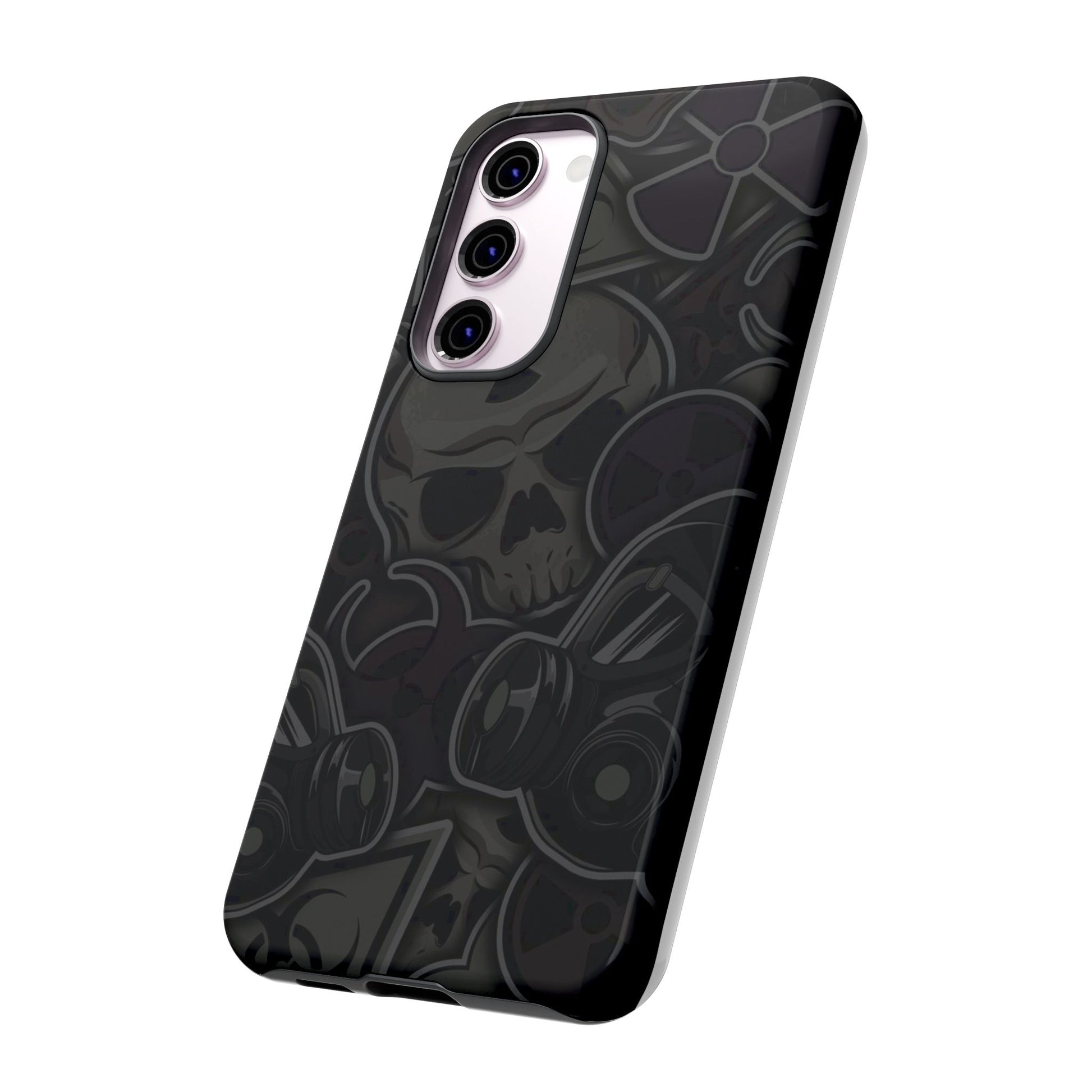 Tough Cases Phone Case, Edgy Skull Design Phone Cover, Gothic Cell Phone Shell
