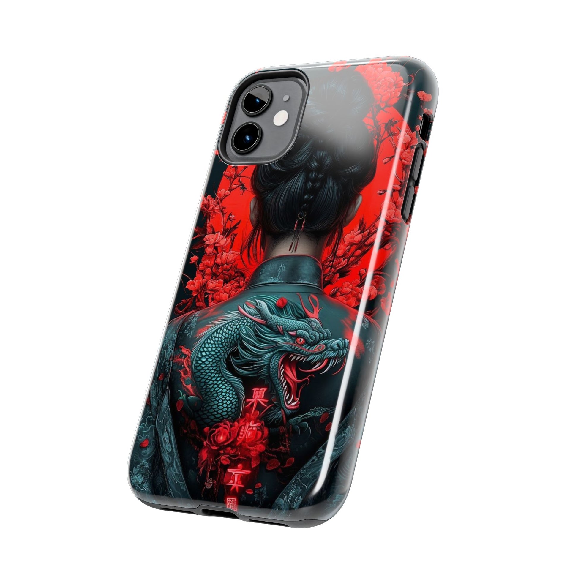 Dragon Geisha Japanese Design Phone Cases for iPhone & Samsung Galaxy Phones