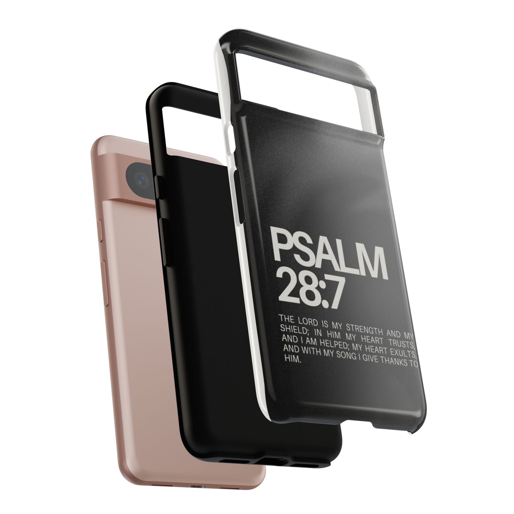 Christian Themed Psalms 28:7 Phone Case, Tough Cases for iPhones, Samsung, and Pixel