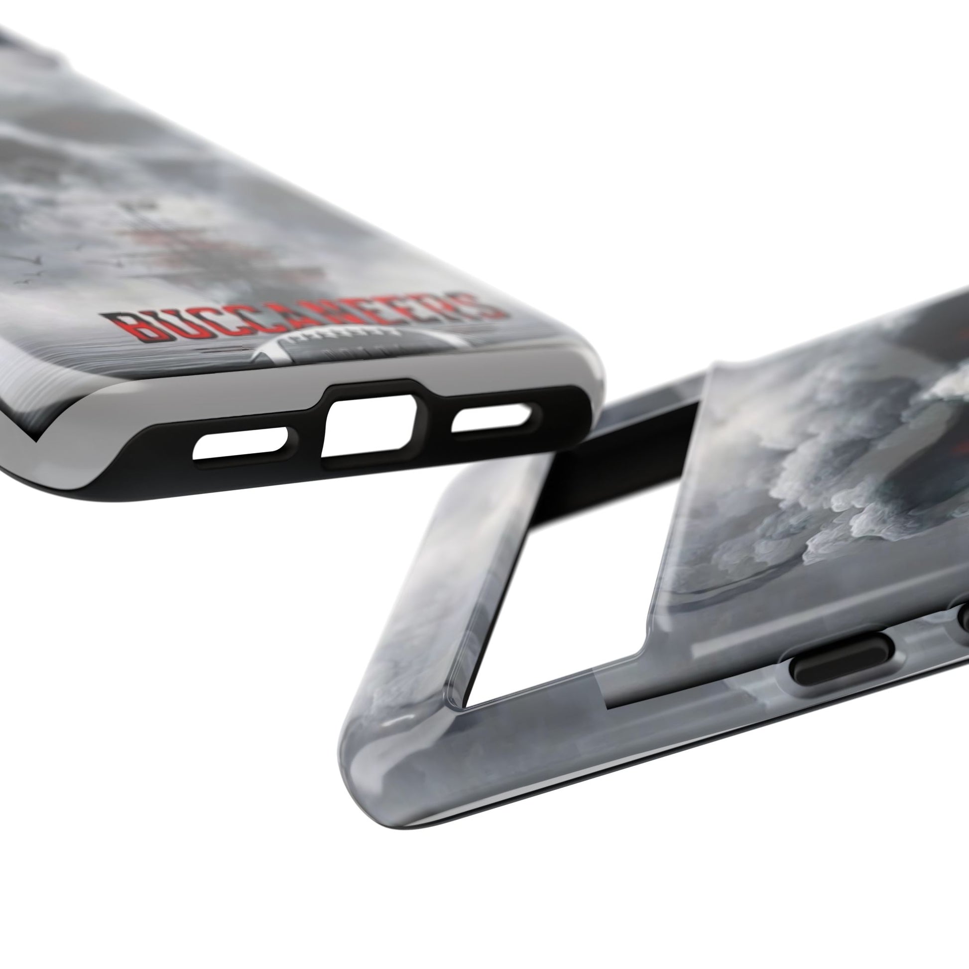 Skull Pirate Ship Football Buccaneers Tough Cases for iPhones, Samsung, and Pixel