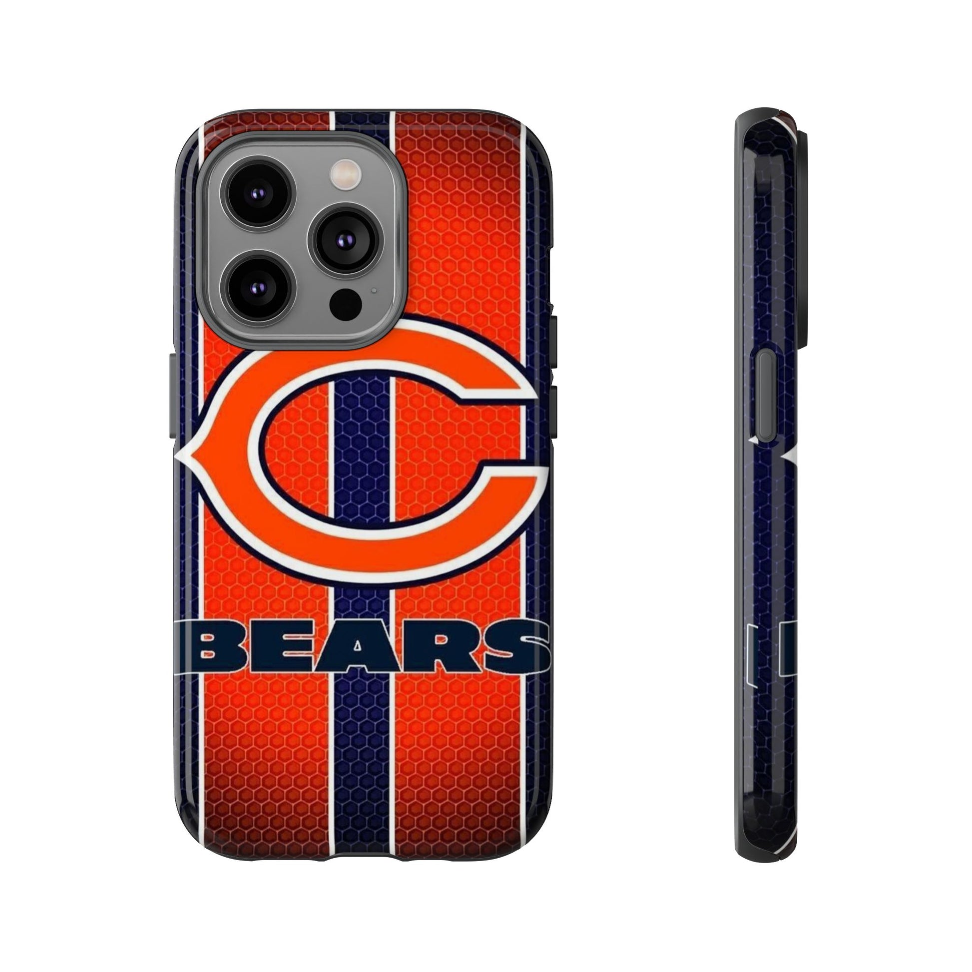 Chicago Bears Stripes Football Phone Case, Tough Cases for iPhones, Samsung, and Pixel