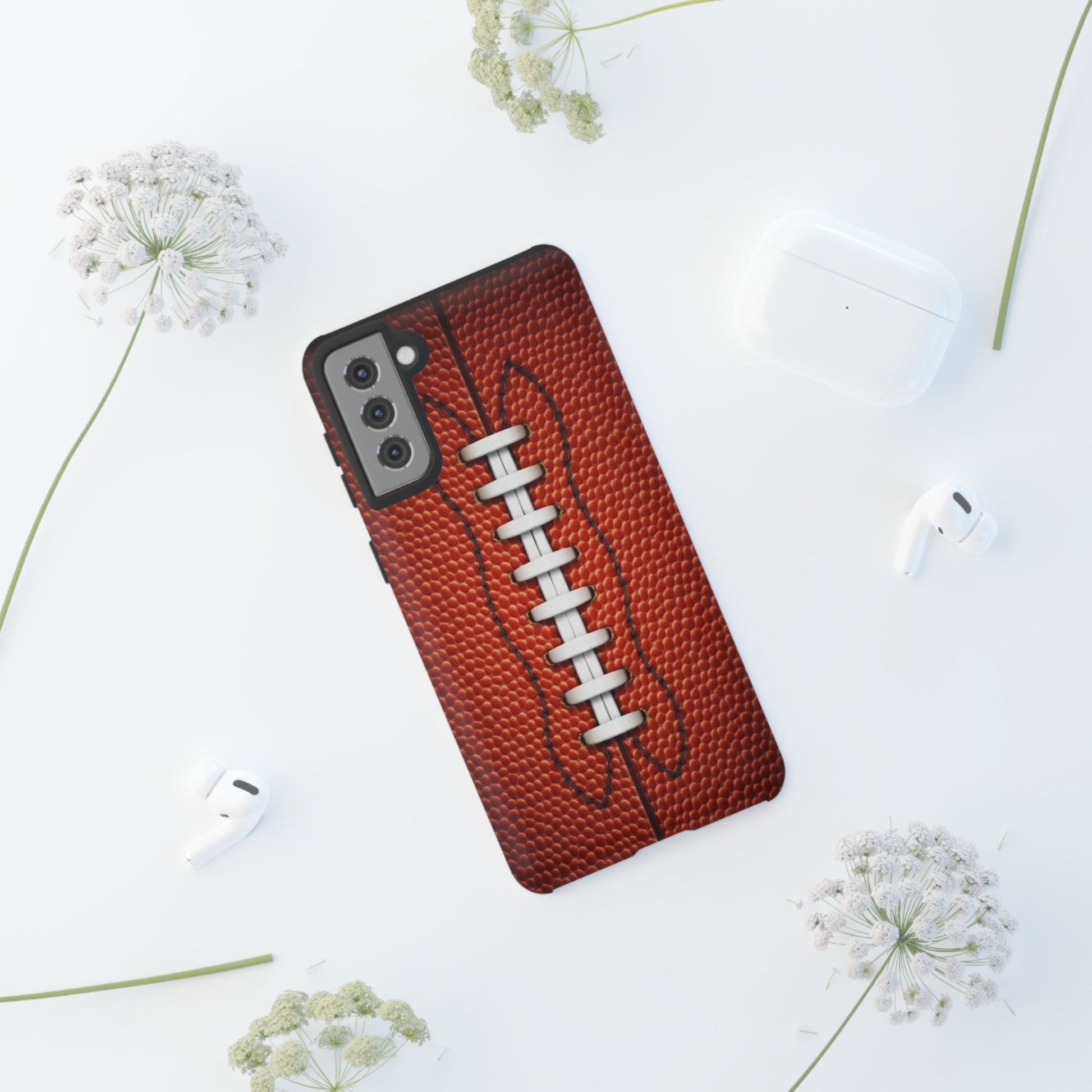 Football Pigskin Print Tough Cases for iPhones, Samsung, and Pixel