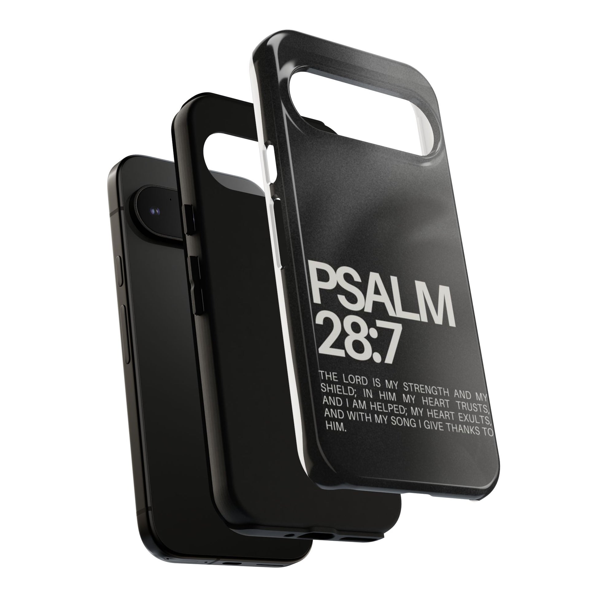 Christian Themed Psalms 28:7 Phone Case, Tough Cases for iPhones, Samsung, and Pixel