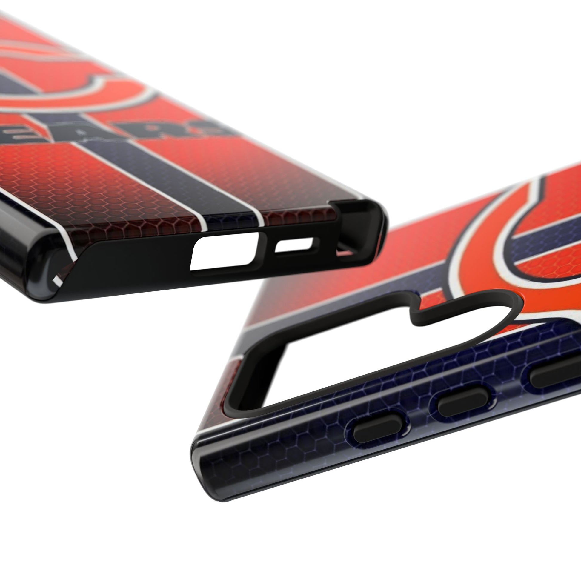 Chicago Bears Stripes Football Phone Case, Tough Cases for iPhones, Samsung, and Pixel