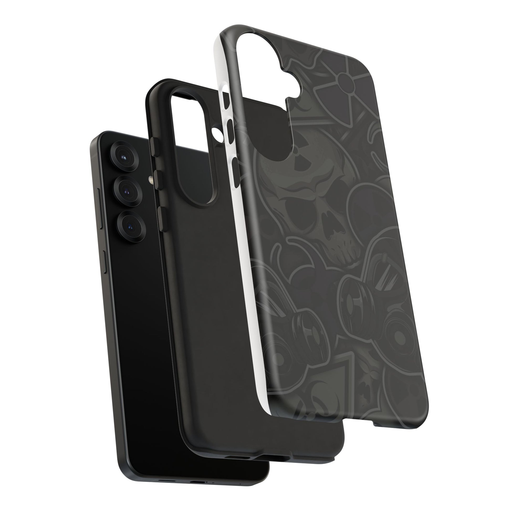 Tough Cases Phone Case, Edgy Skull Design Phone Cover, Gothic Cell Phone Shell